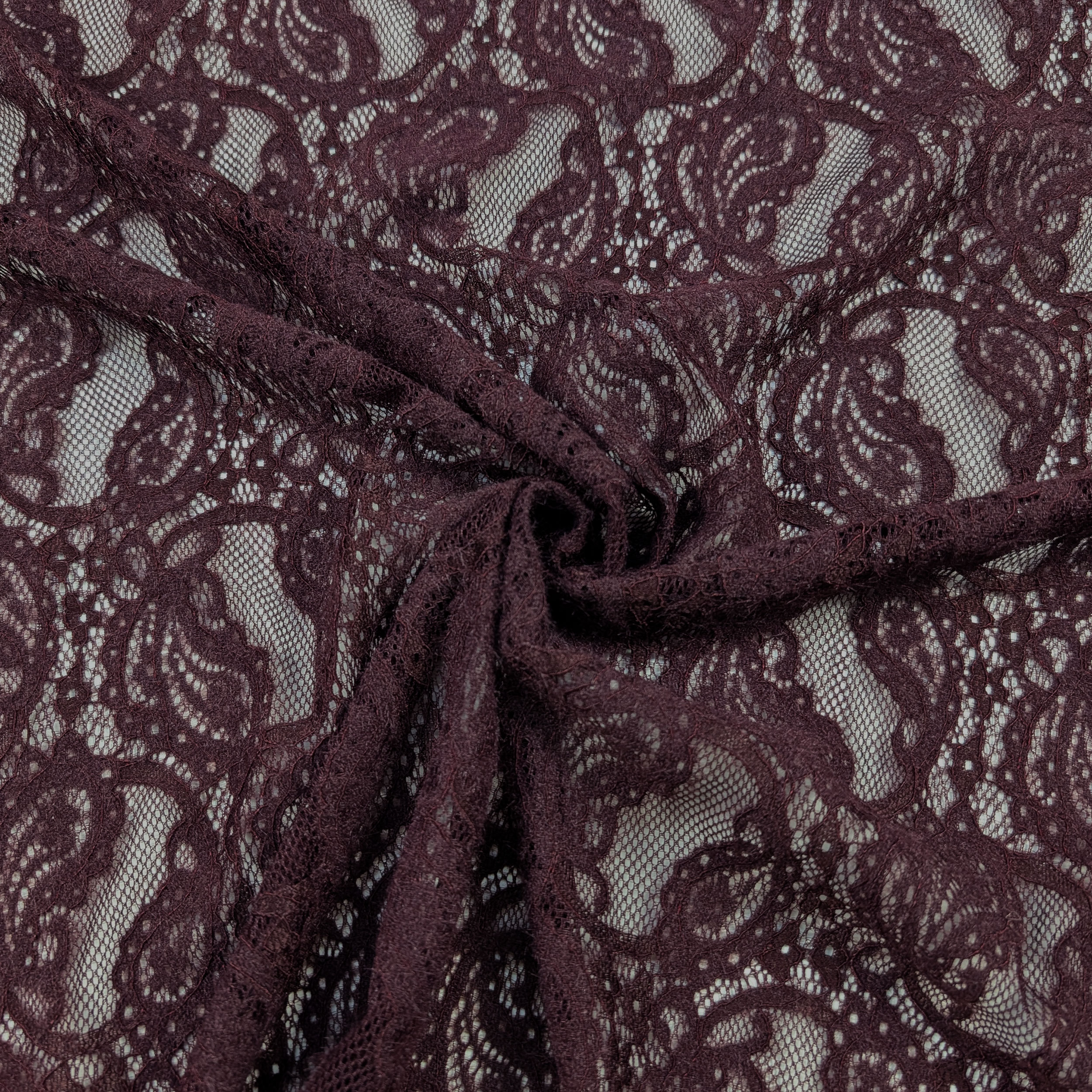 Pizzo Doppio Bordo Bielastico Bordeaux Image