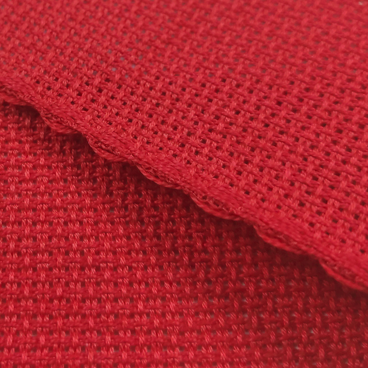 tela aida fascia rosso tinta unita online