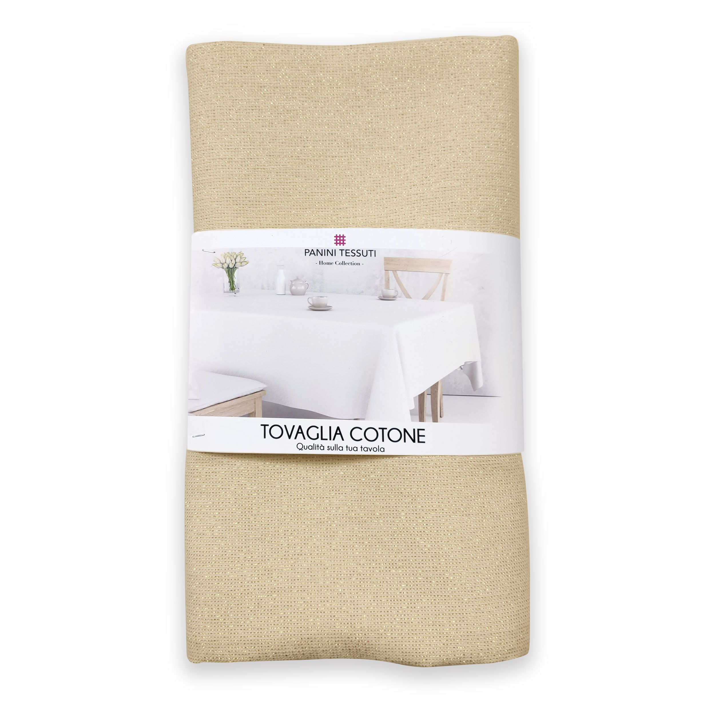 tovaglia cotone lurex oro