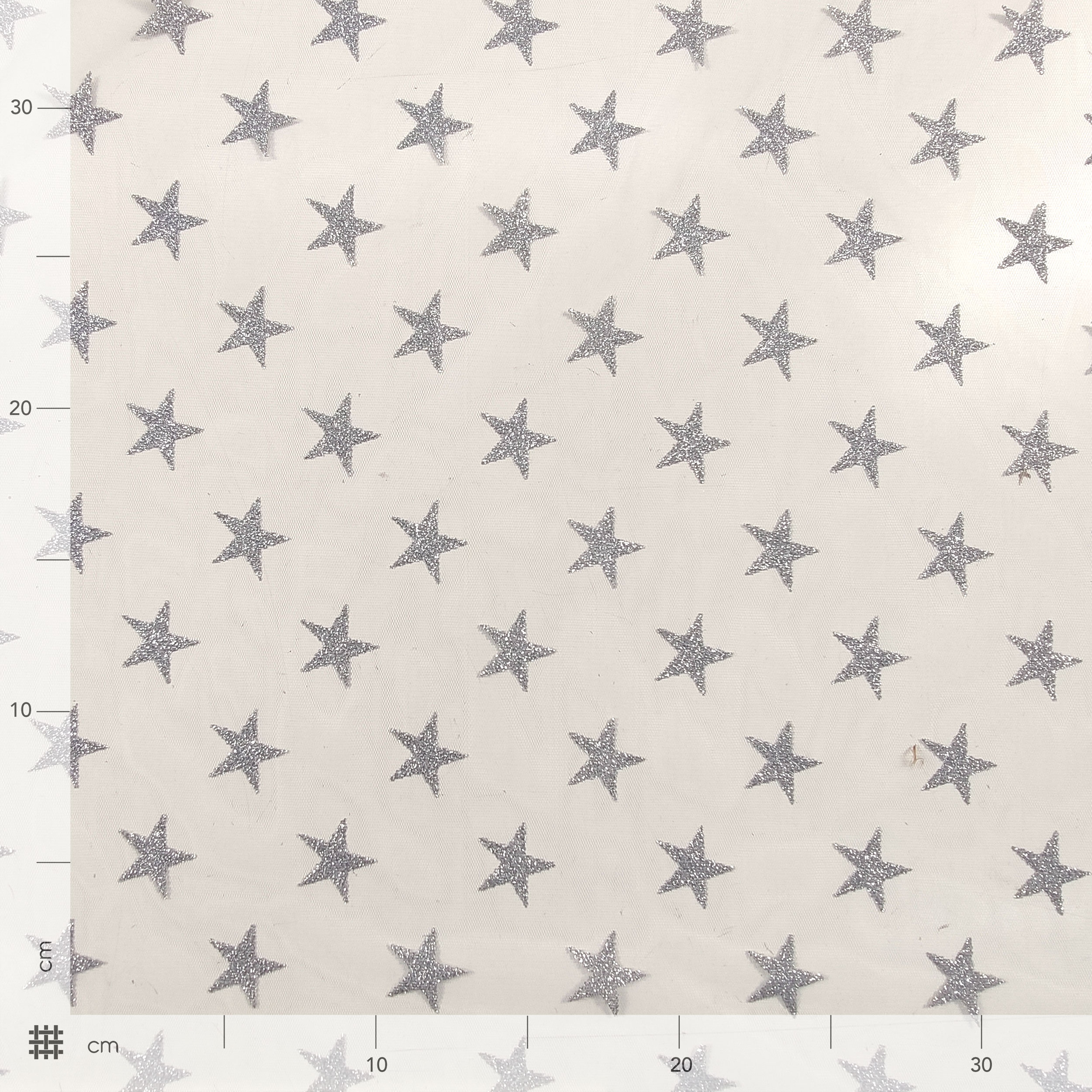 Tulle Stelle Lurex Argento