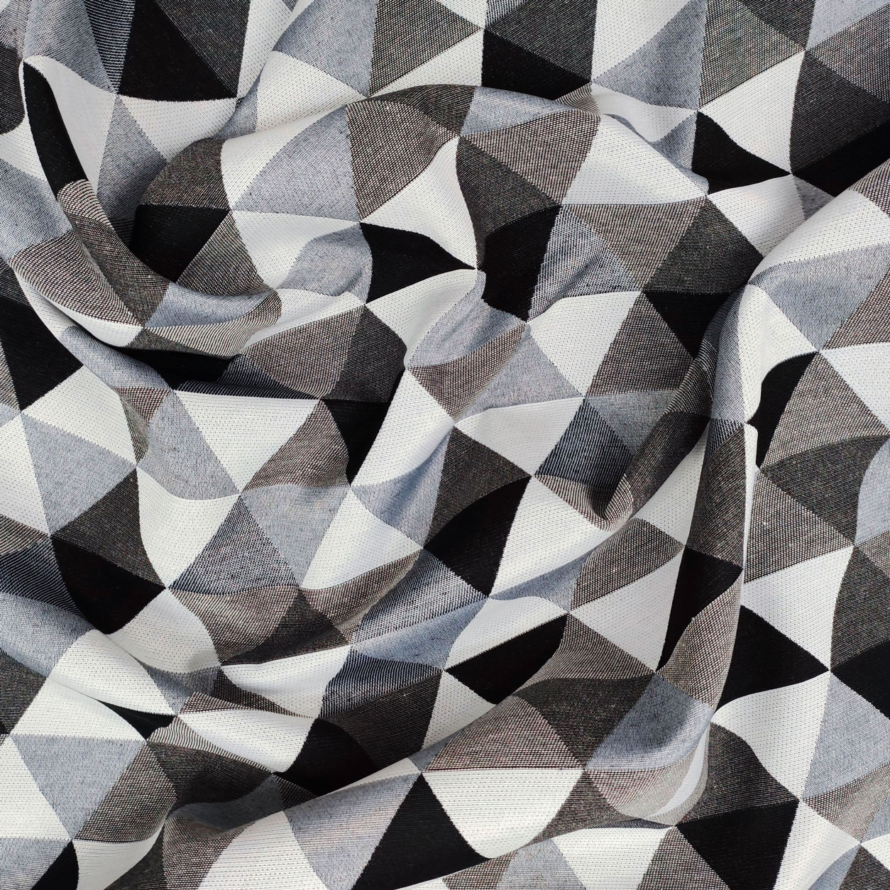 Stoffe arredo jacquard rombi grigio nero