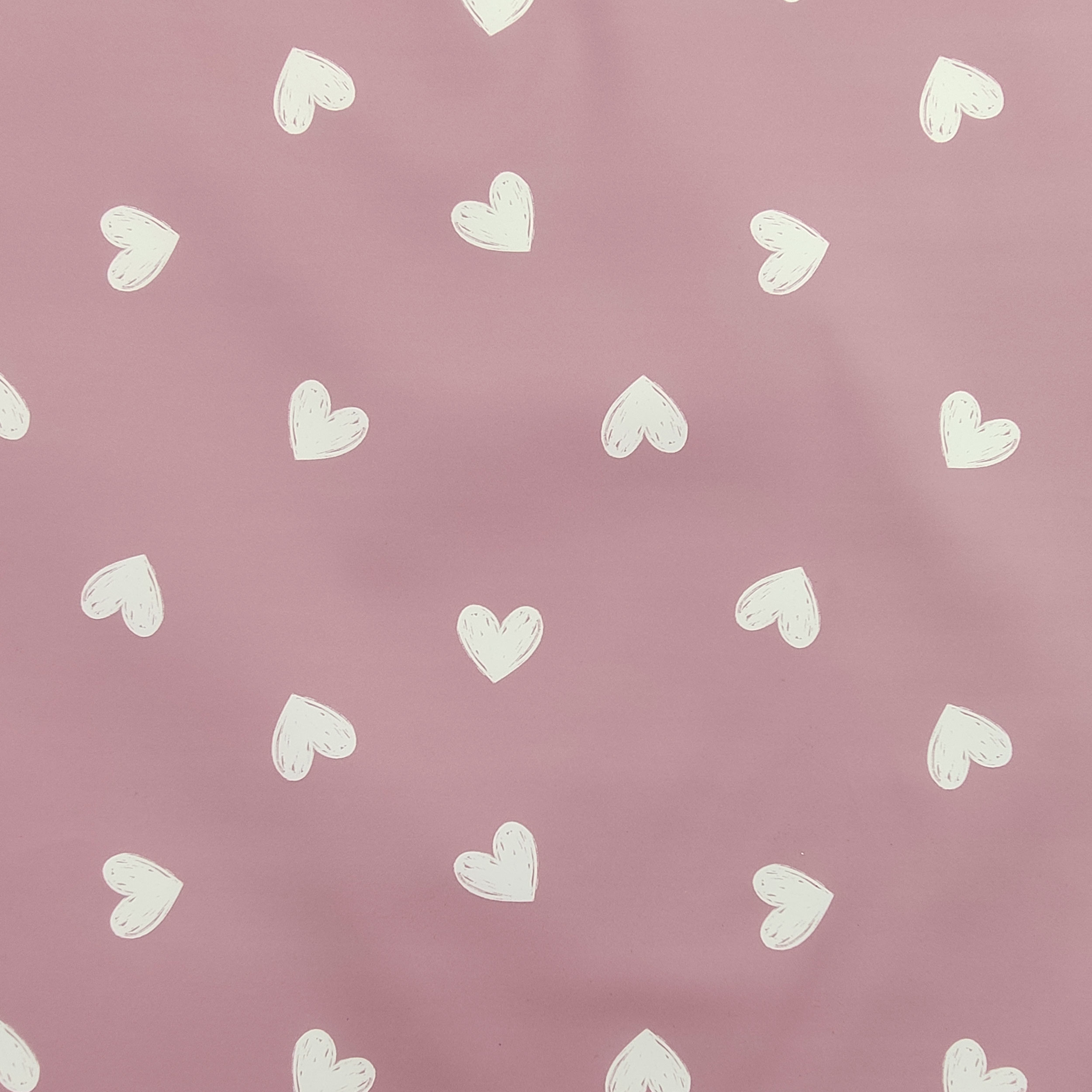 Impermeabile Fantasia Cuori Bianchi Sfondo Rosa