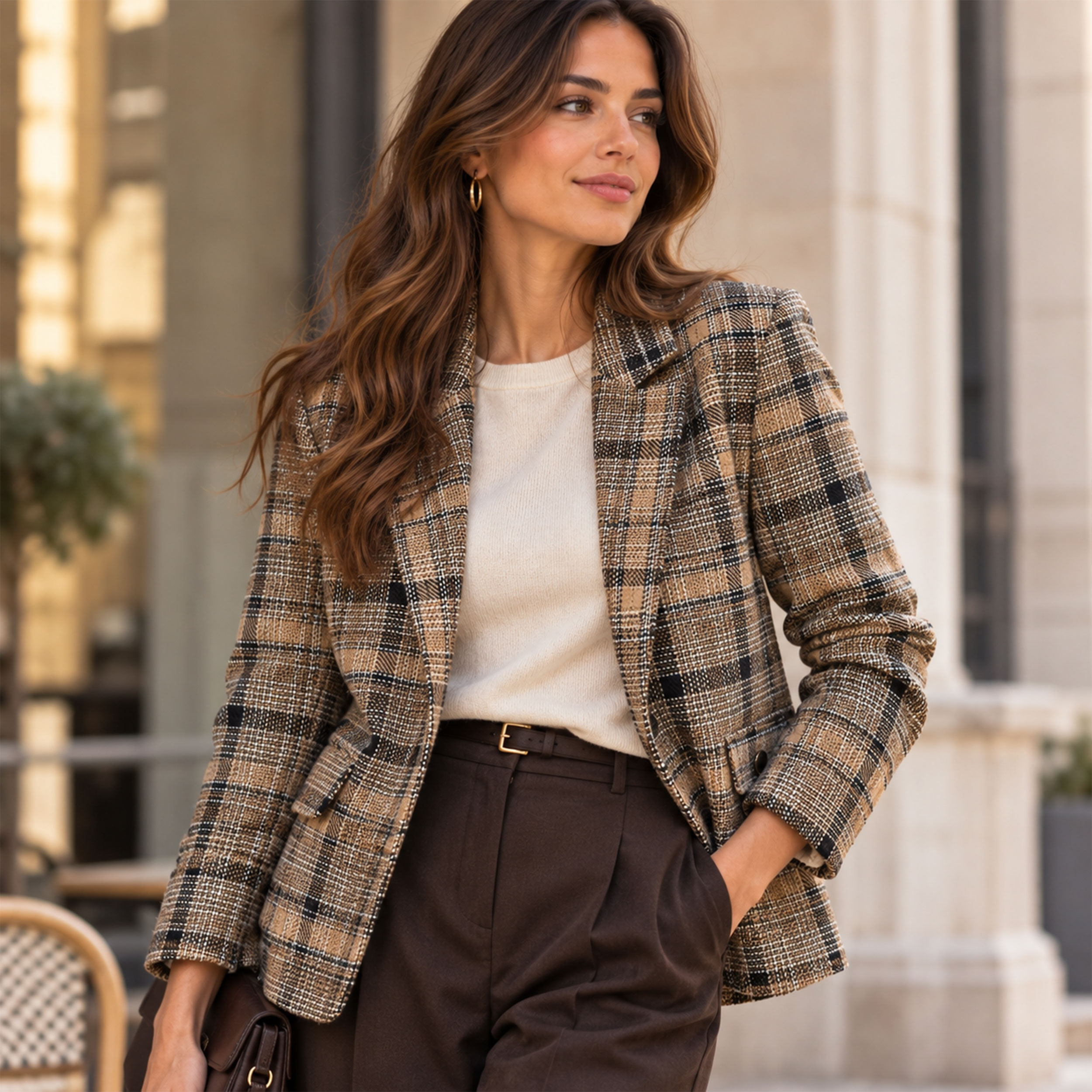 Tartan Jacquard Marrone Image