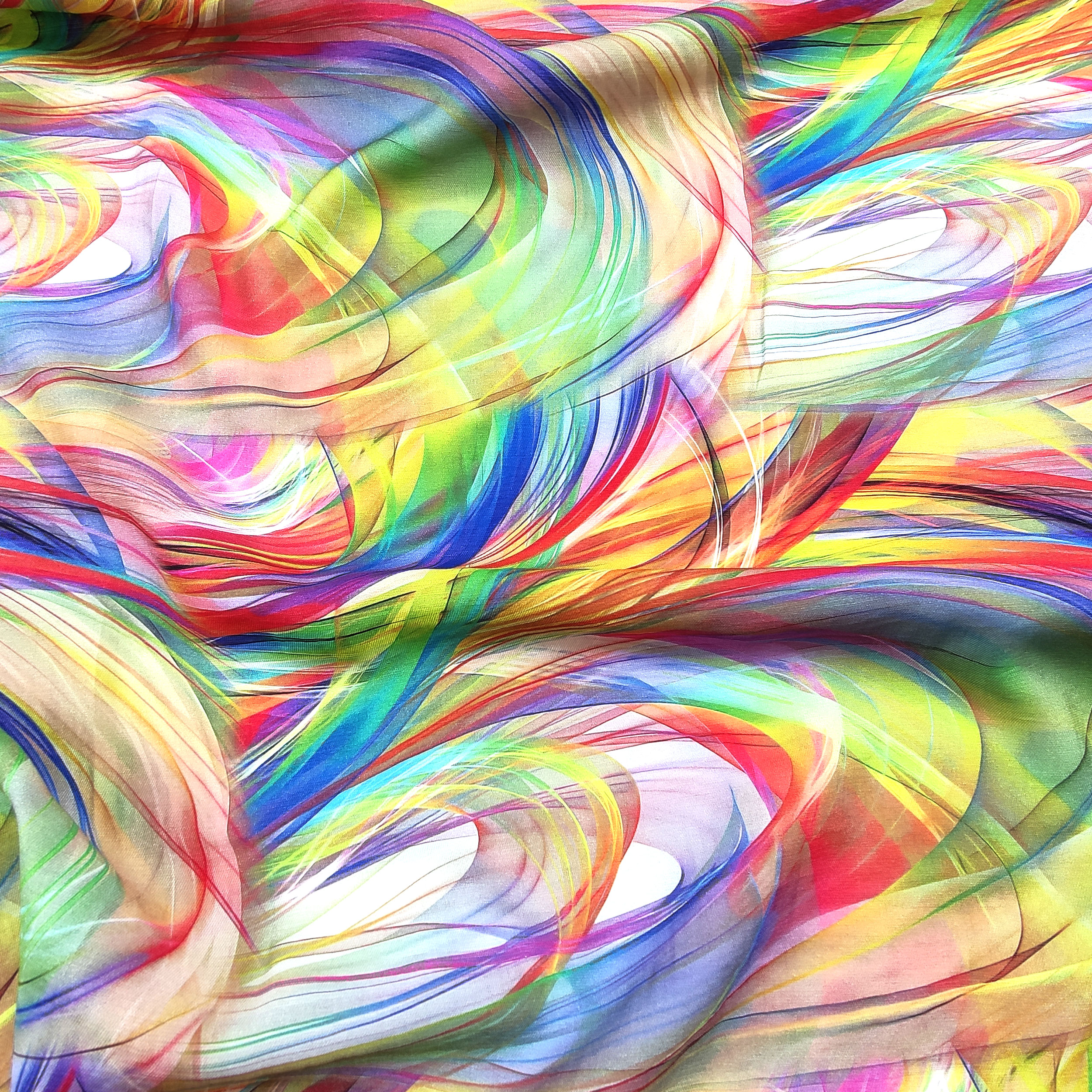 Misto Viscosa Fantasia Astratta Arcobaleno
