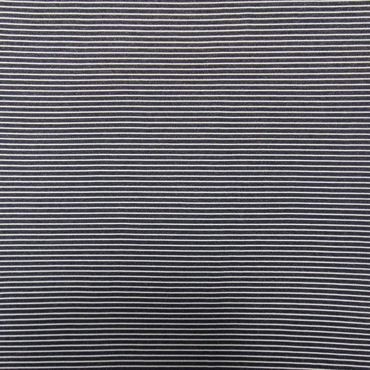 Tessuto Cotone Righe Bianche Sfondo Blu