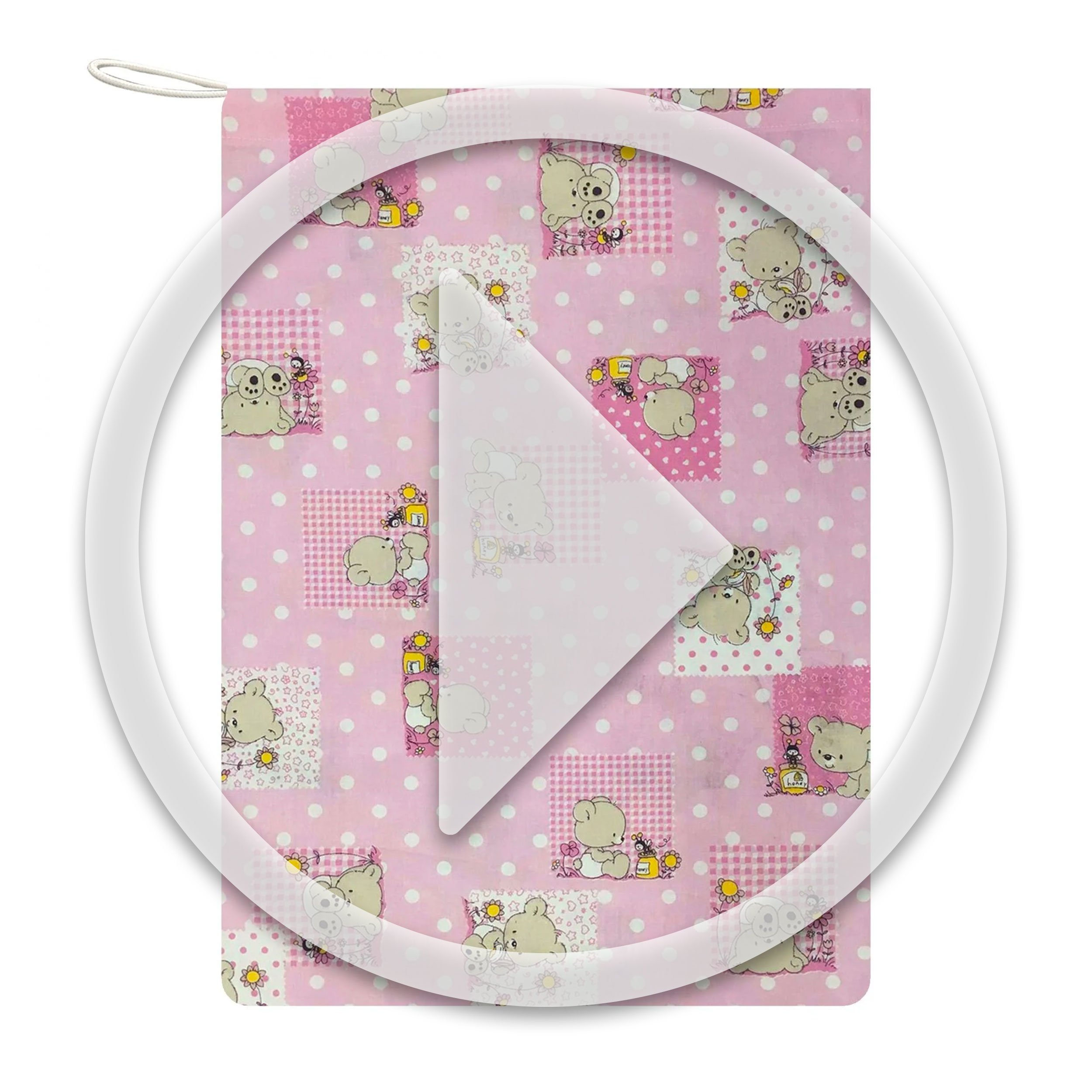 Sacchetto Asilo Orsetti e Api Rosa Image