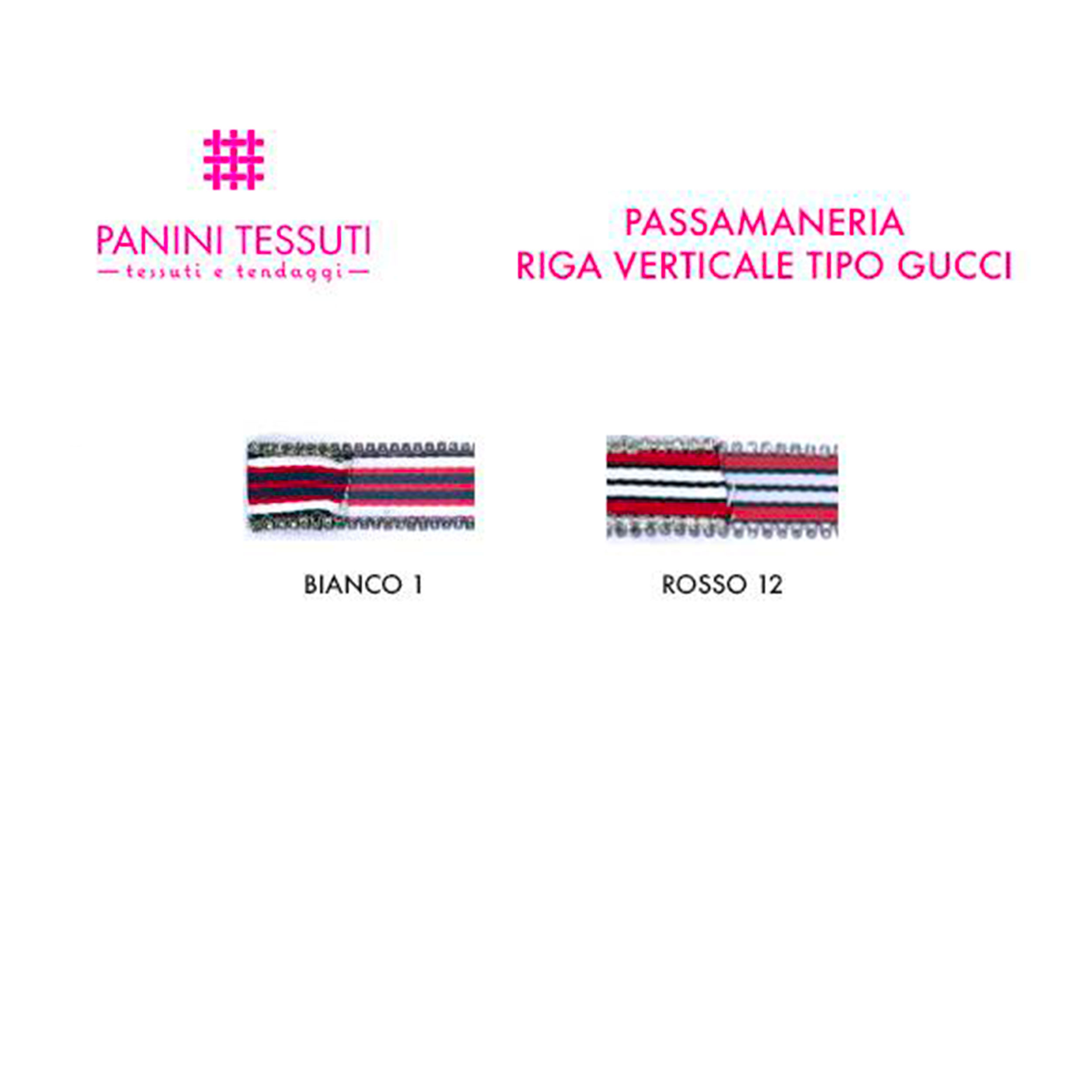 passamaneria riga verticale tab colore