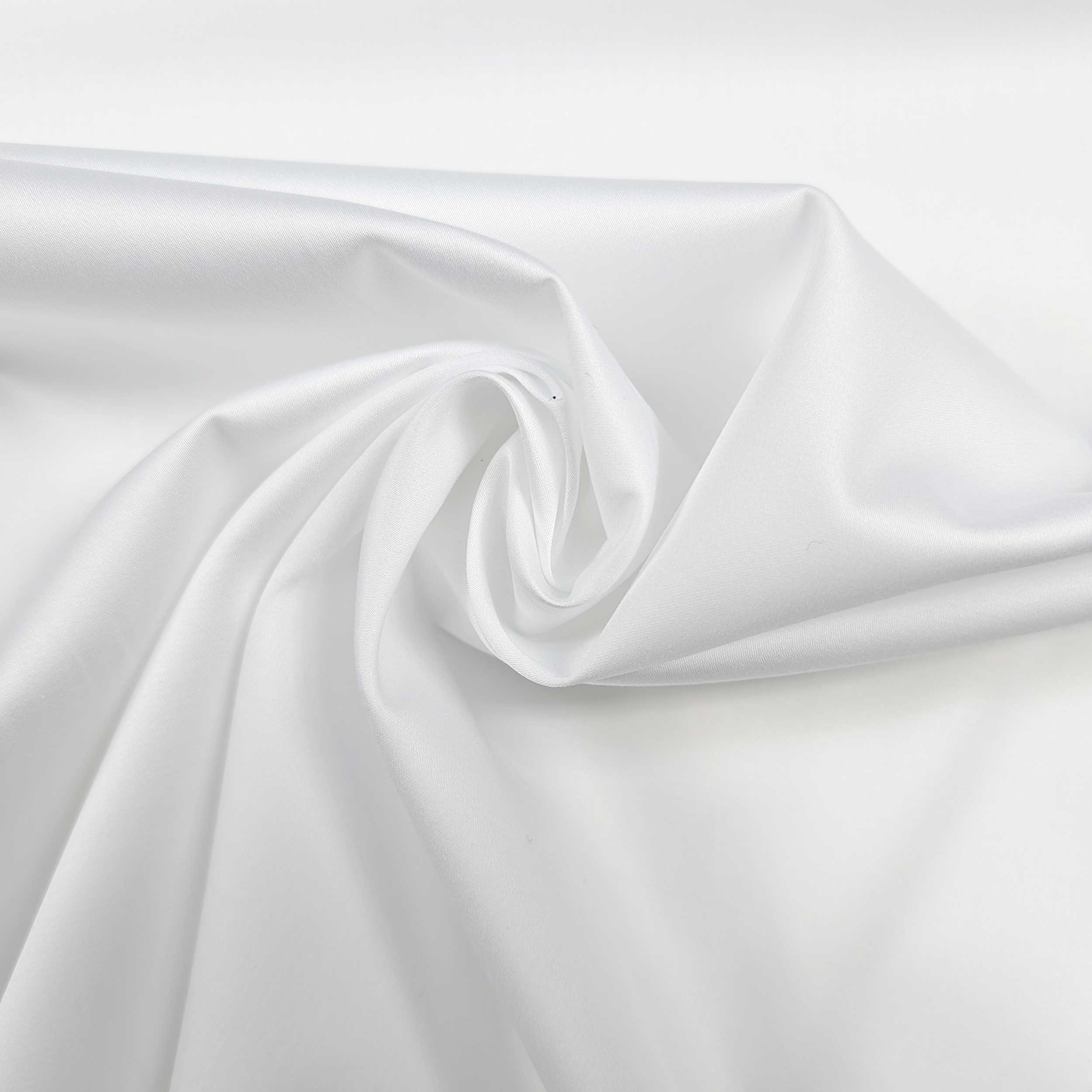 Rasatello Cotone Camiceria Bianco Brennet Swiss Image