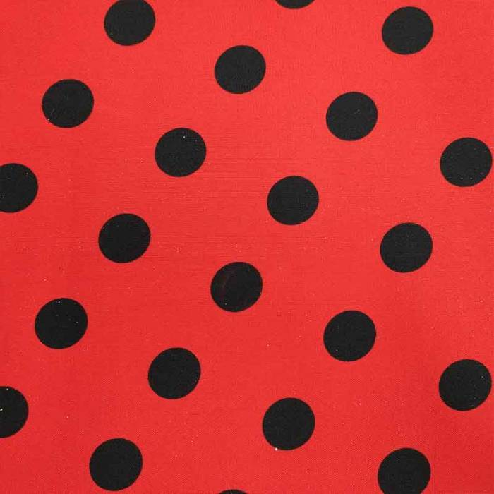 Tessuto Carnevale Minnie Pois Neri