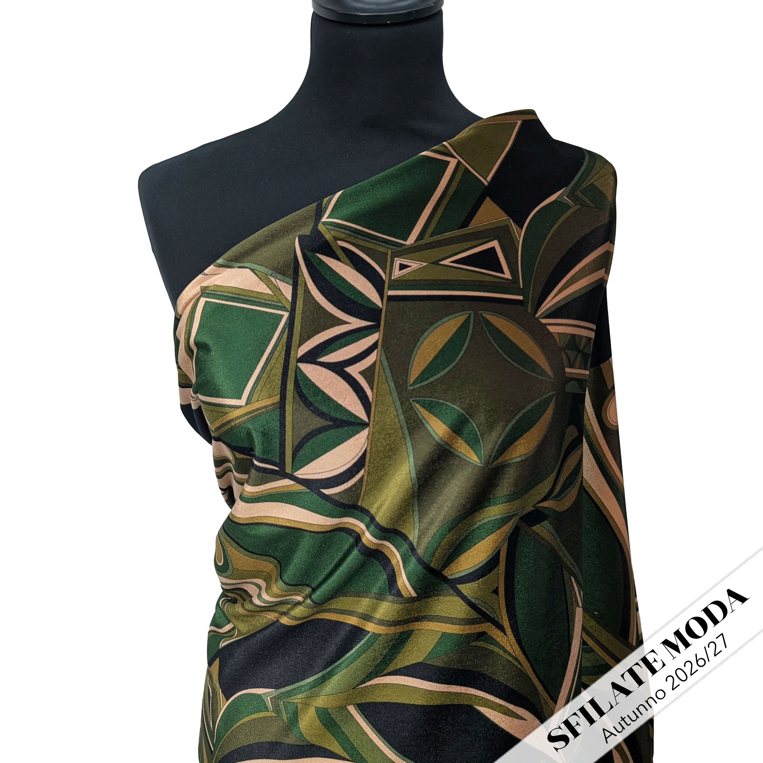 Vellutina Setata Moda Fantasia Toni Verdi Image