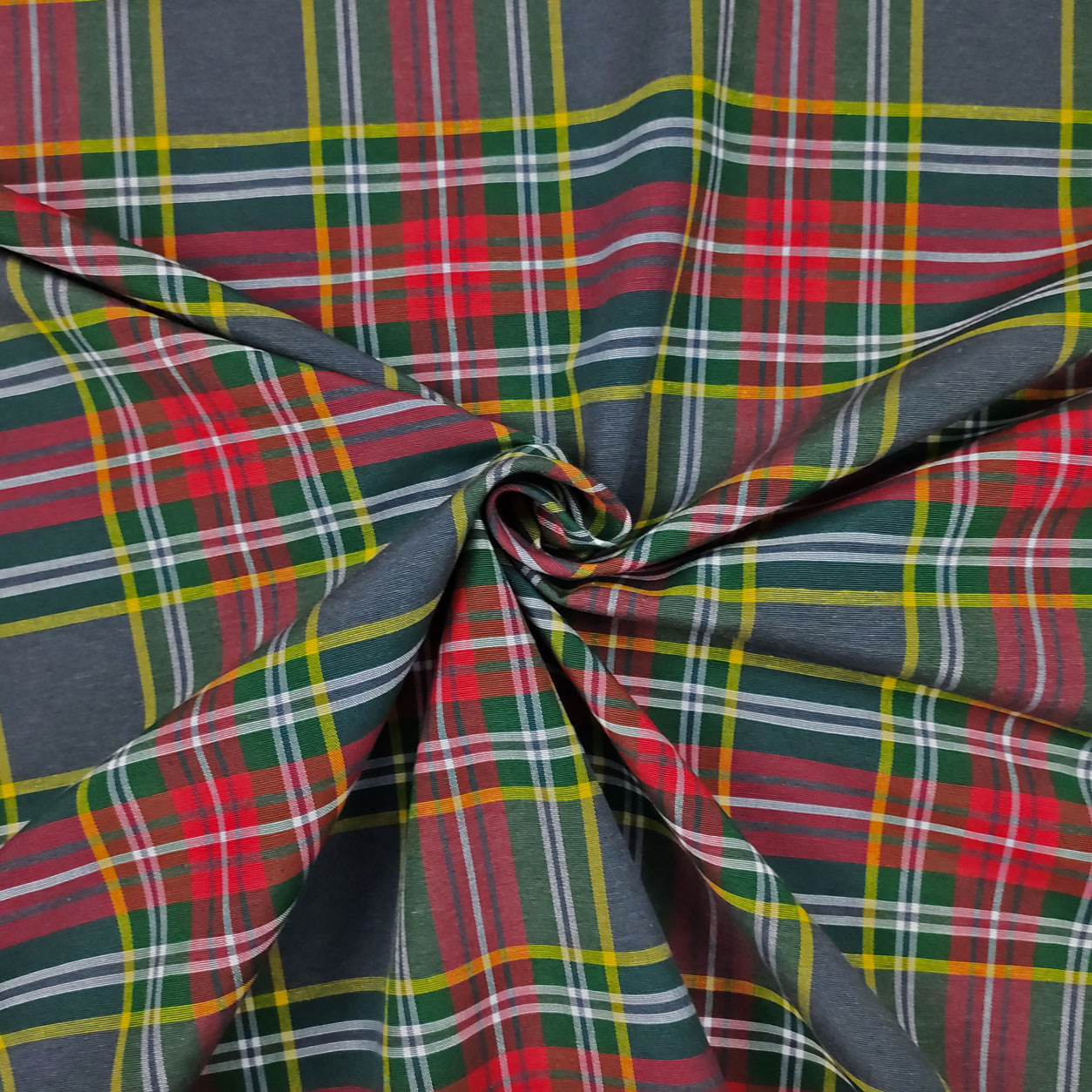 Tessuto Tartan Grande Grigio Rosso Image