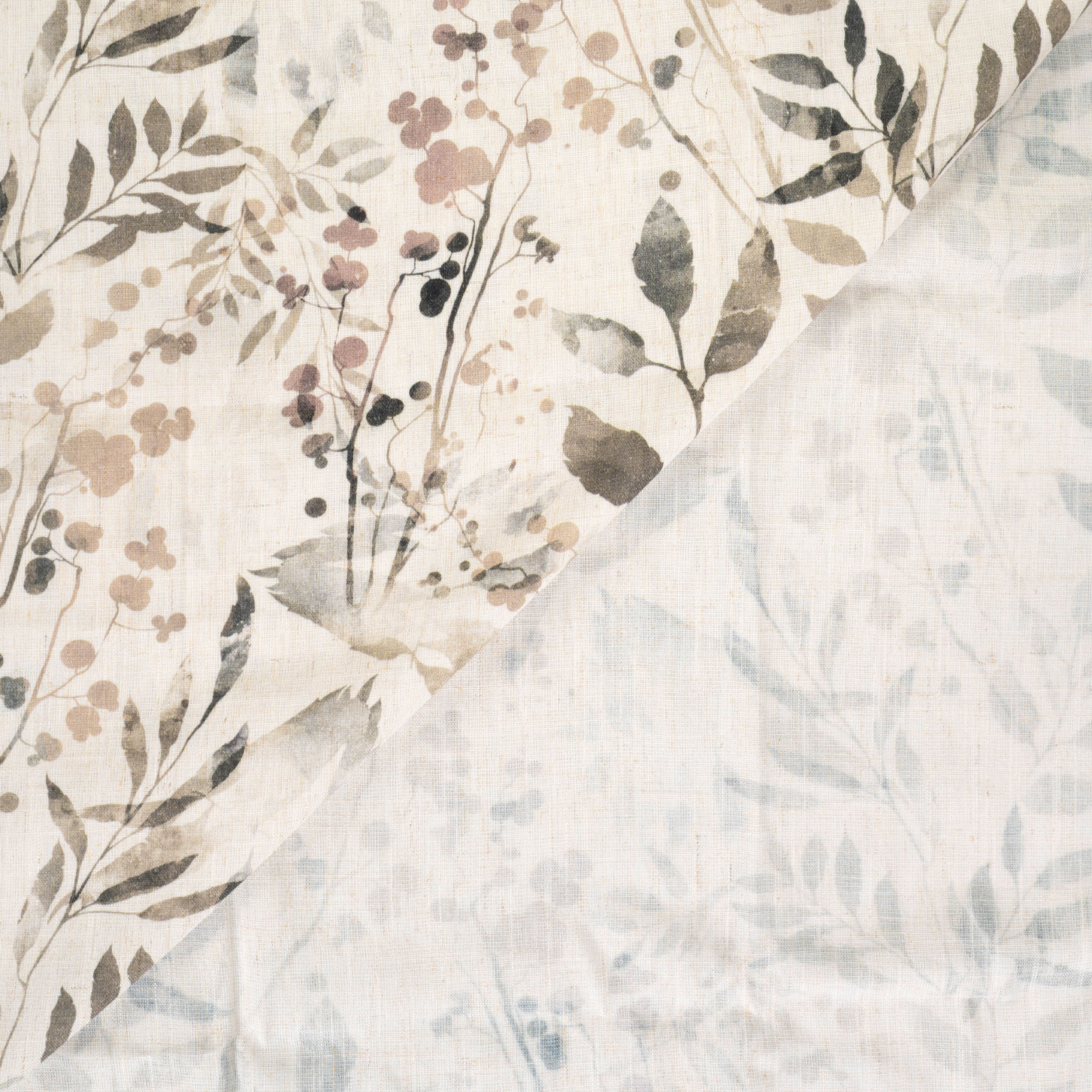Lino Viscosa Fantasia Foliage Naturale Image