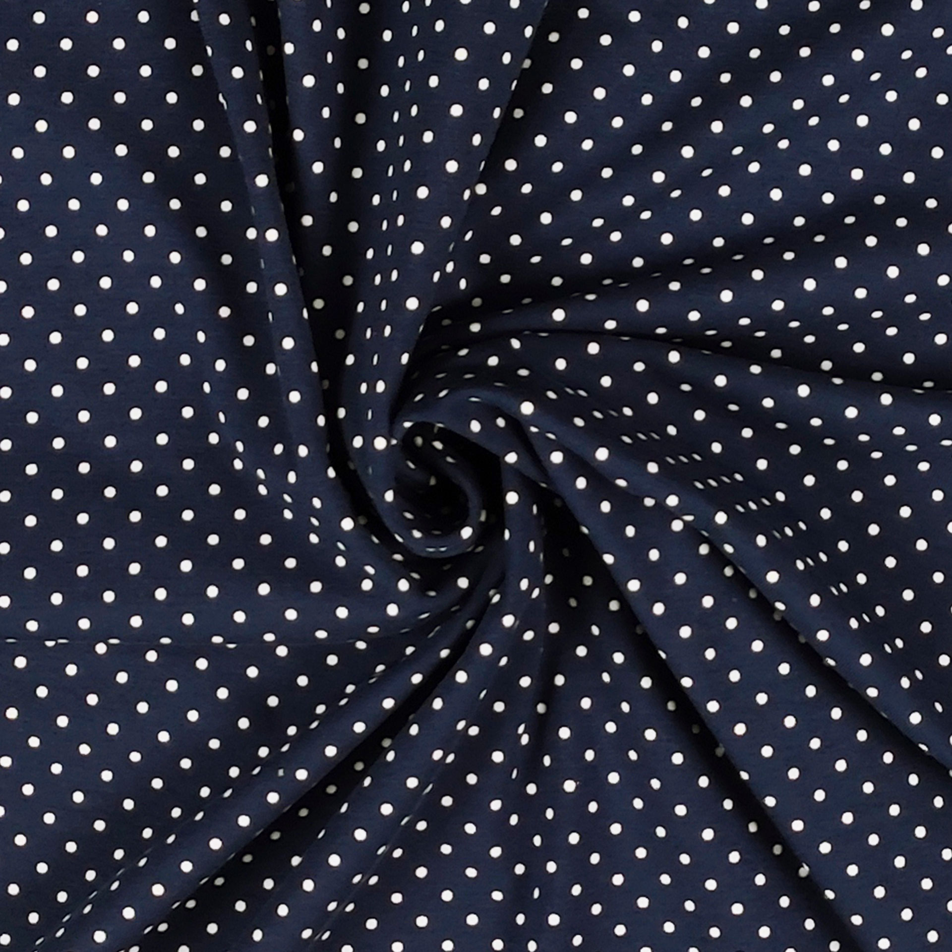 Cotone di maglina pois blu