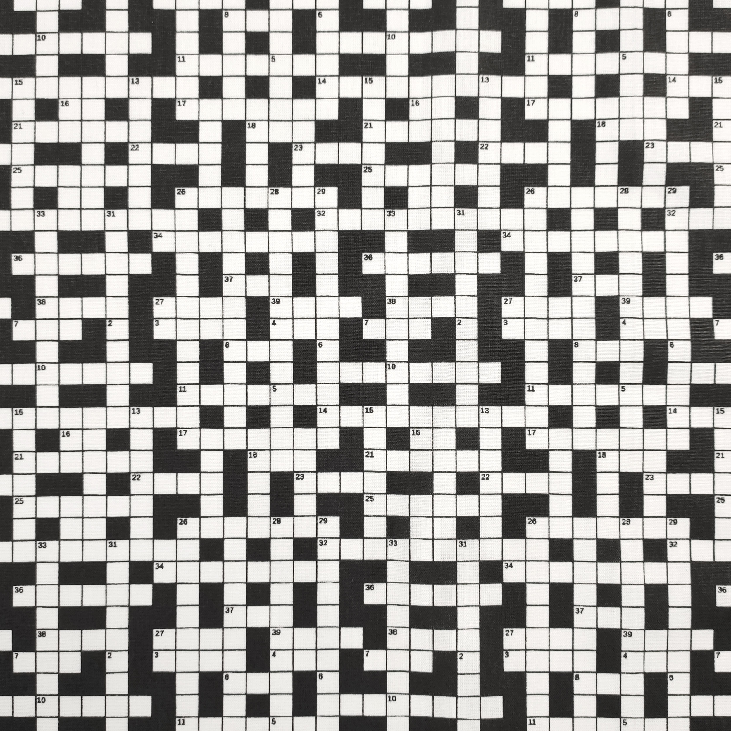 Popeline di Cotone Cruciverba Image