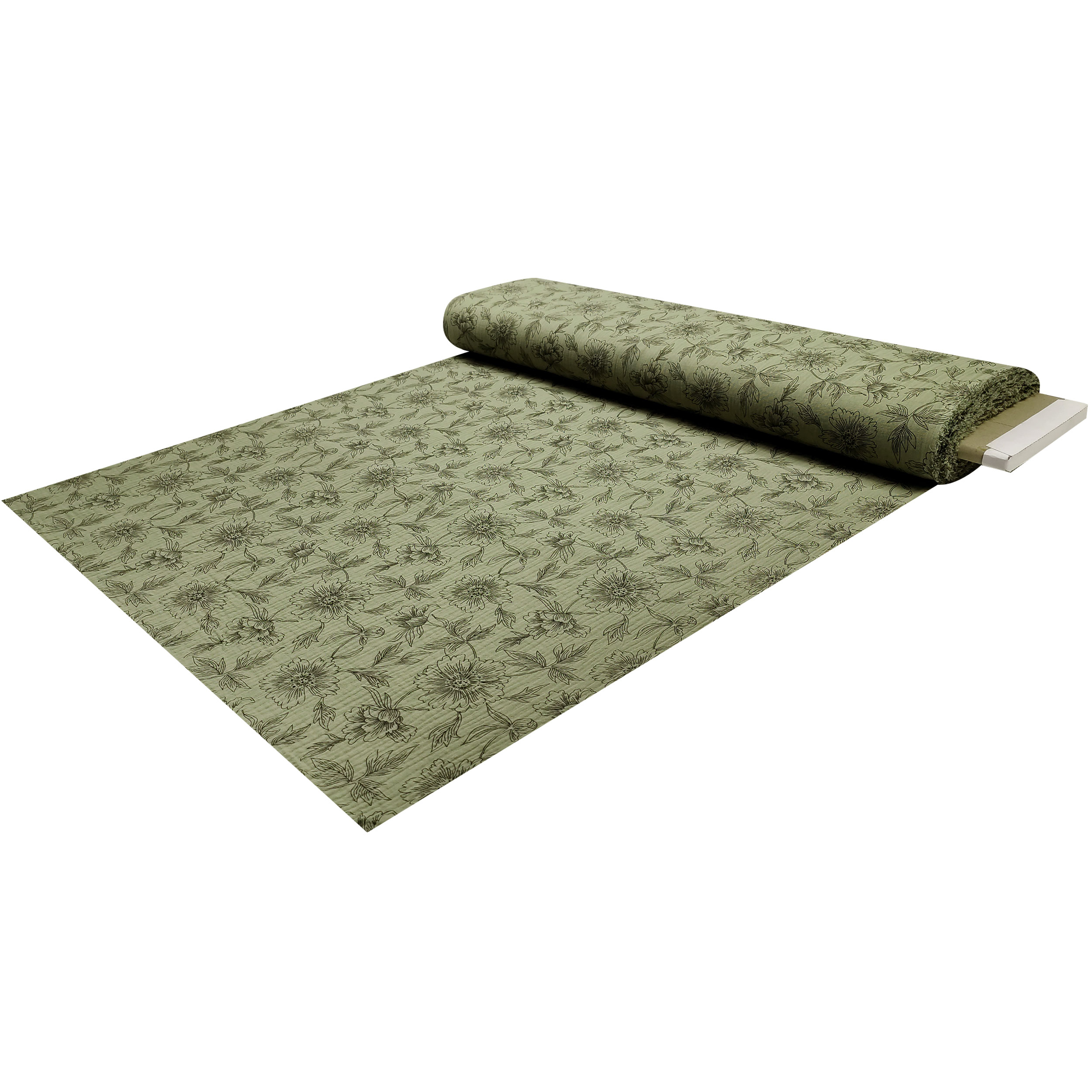 Tappeto Riciclo Magliette Cotone Tessuto Mussola Cotone Verde