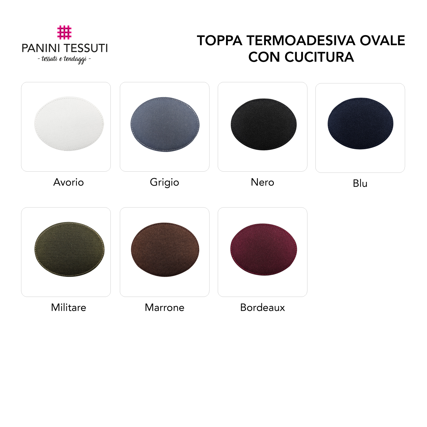 Toppa Termoadesiva Ovale con Cucitura Image