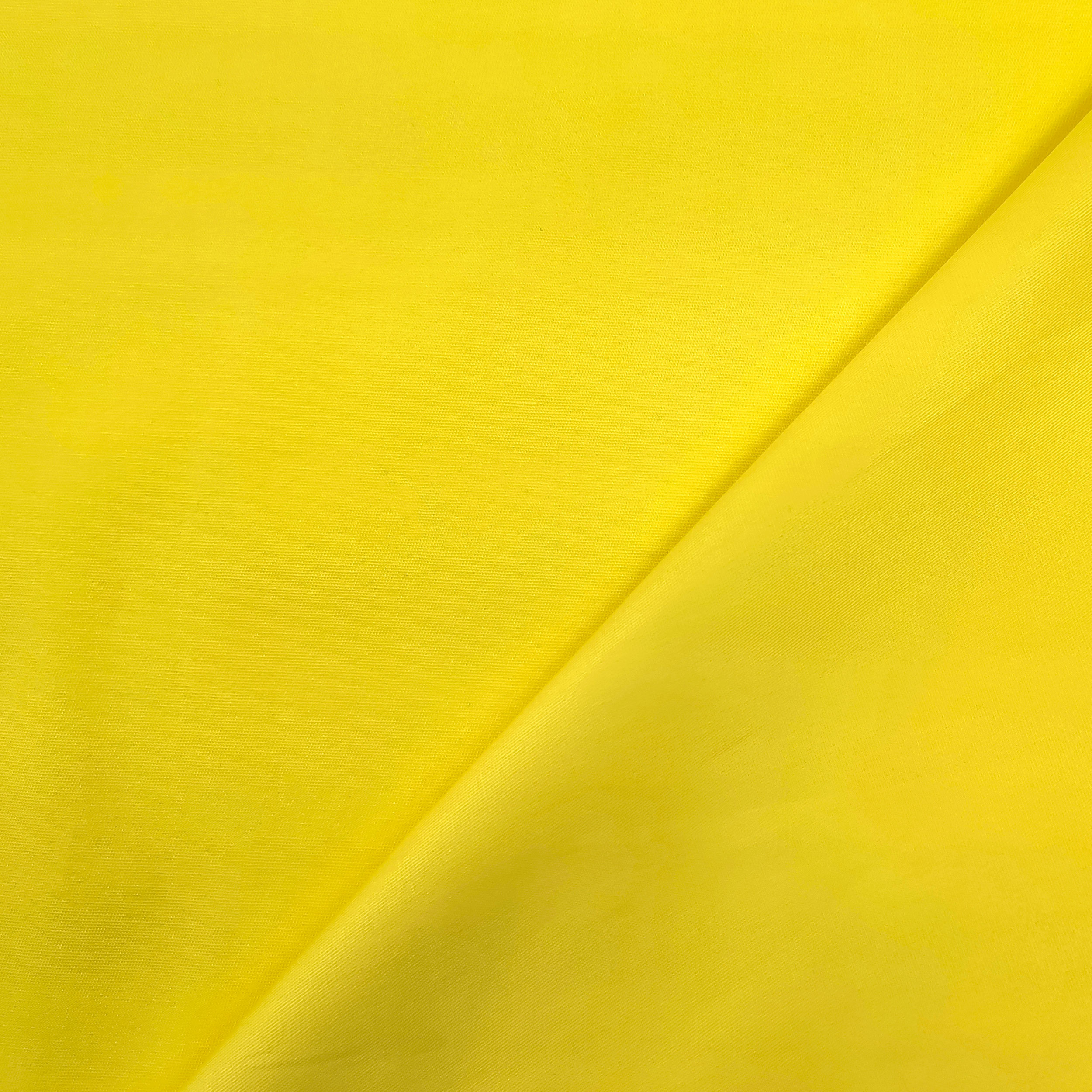 gabardine morbido di cotone giallo