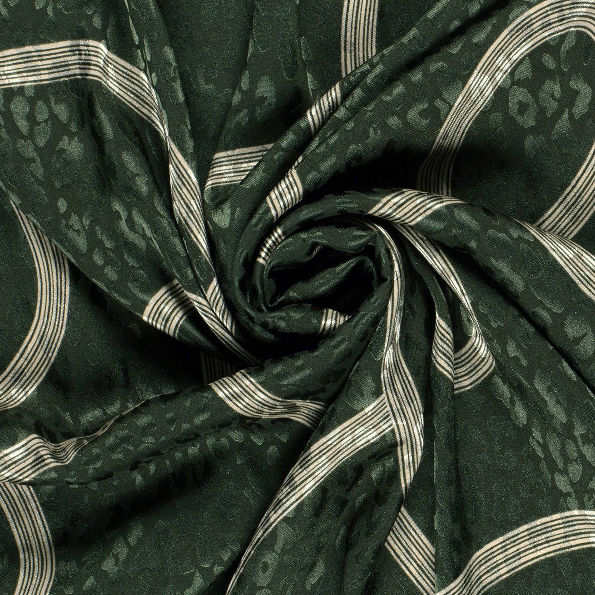 Jacquard Satin Militare Fantasia Leopardata e Linee