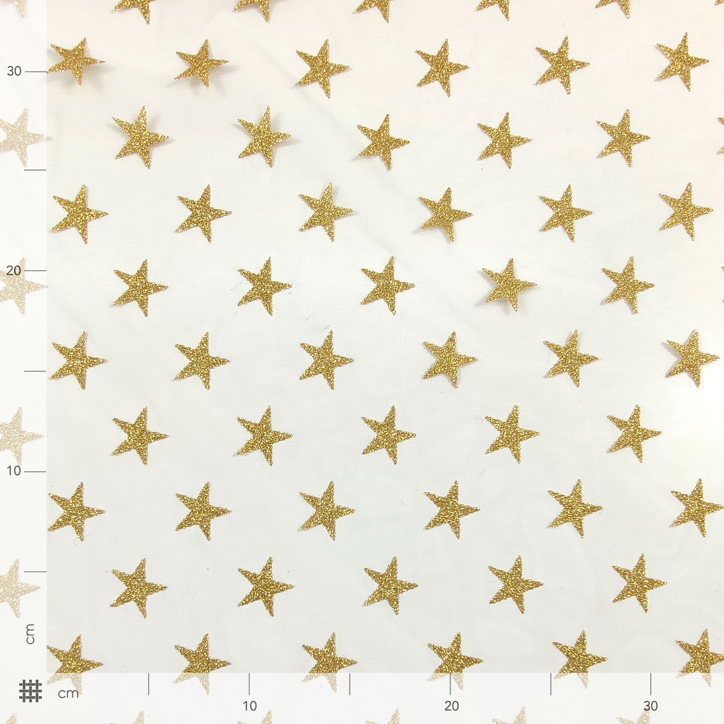 Tulle Stelle Lurex in Oro  