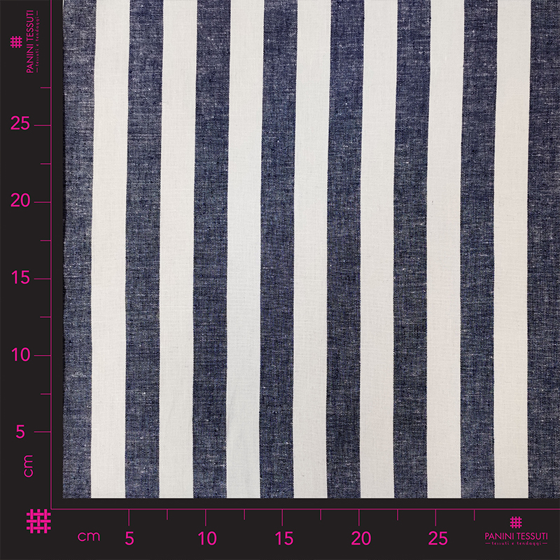 Misto lino righe blu
