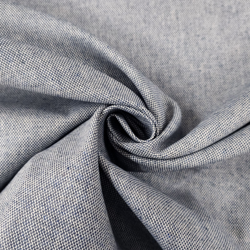 Tessuto Panama Tinta Unita Melange Jeans