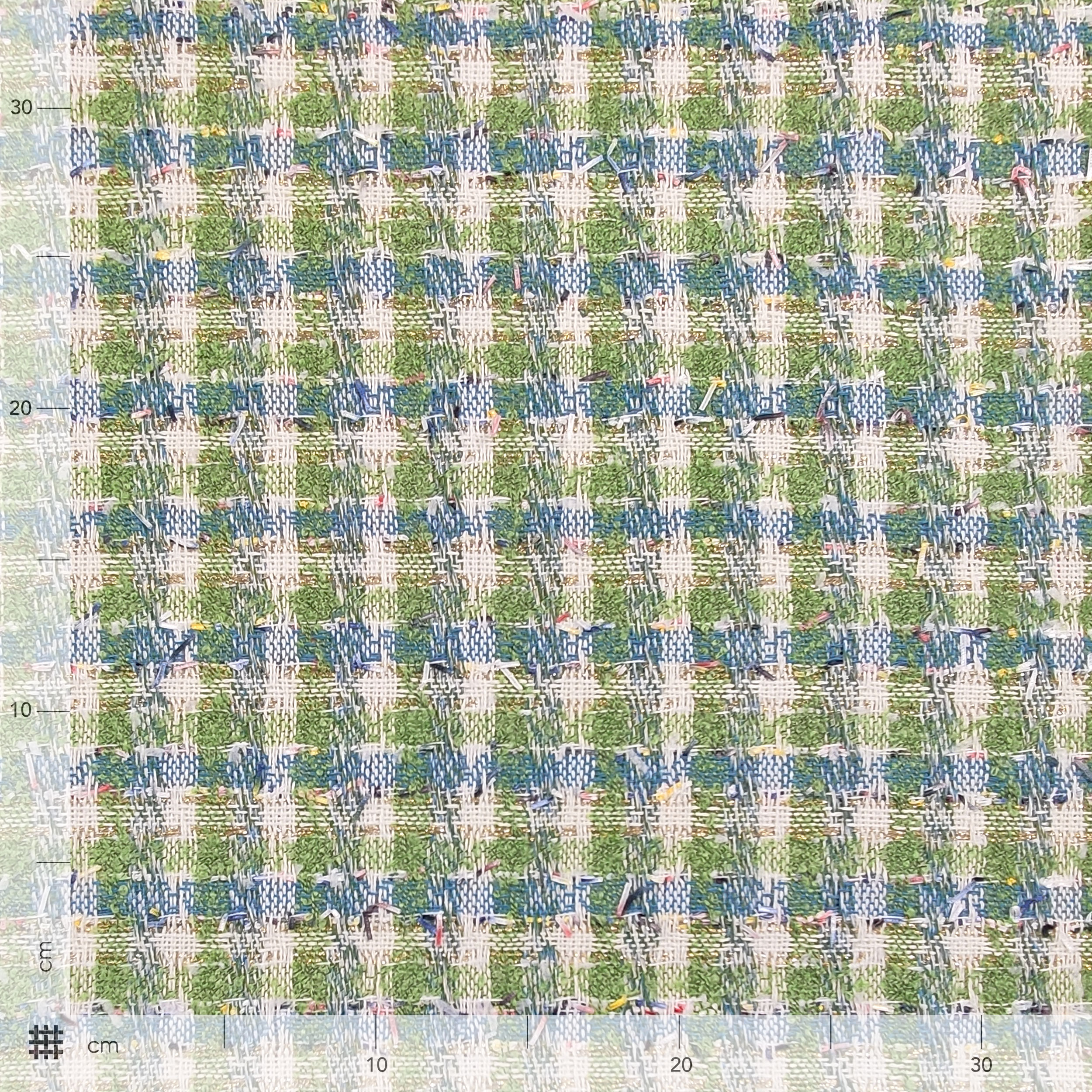 Tessuto Jacquard Moda Verde Azzurro Image