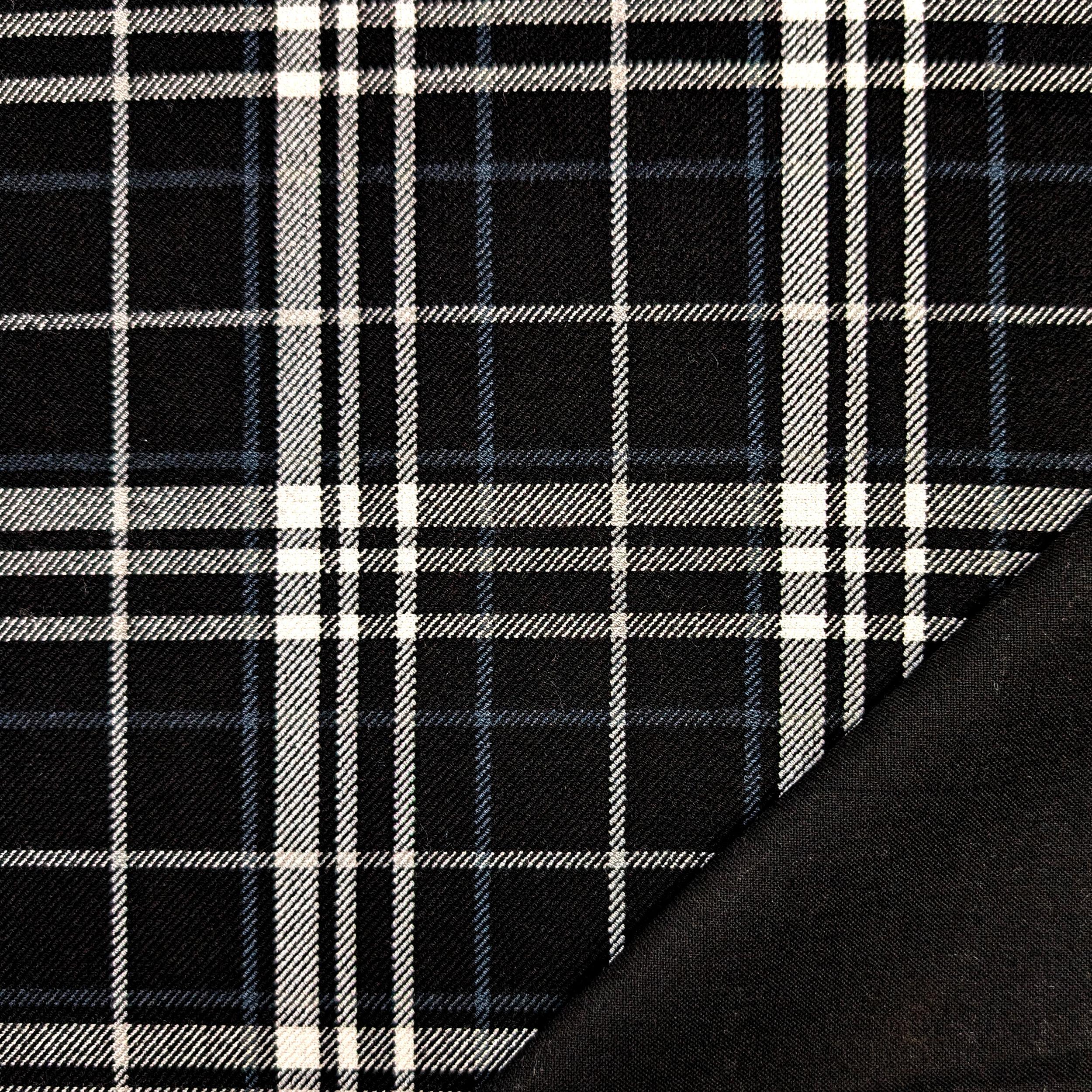 Cappotto Tartan Bianco e Nero Image
