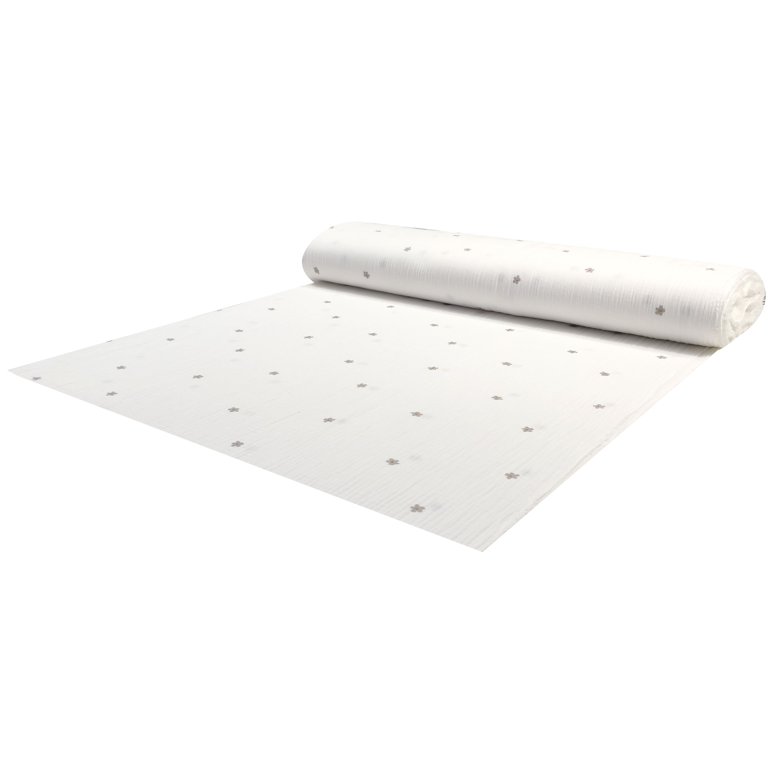 Mussola Cotone con Fiorellini Beige