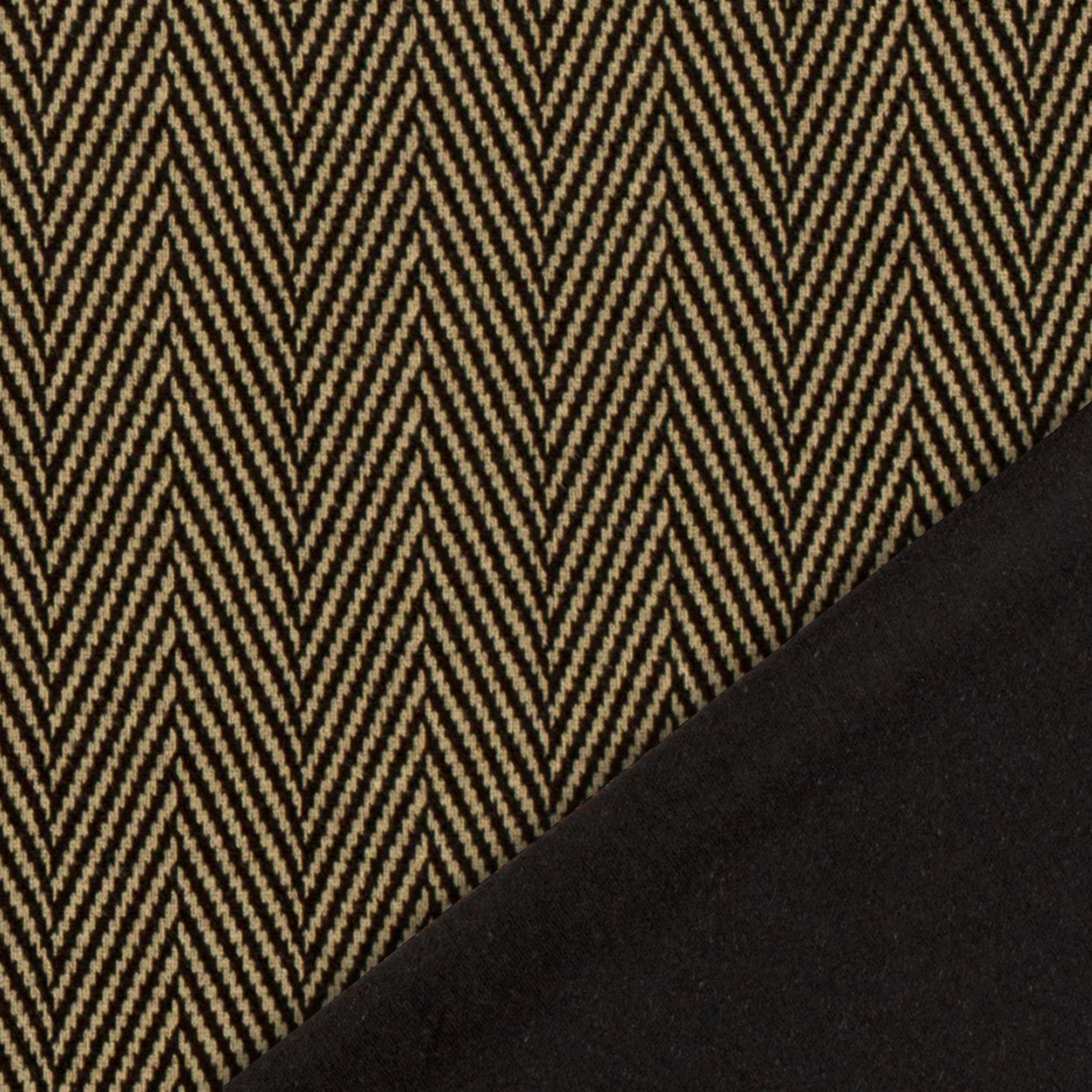 Punto Milano Misto Viscosa Spigato Beige Nero