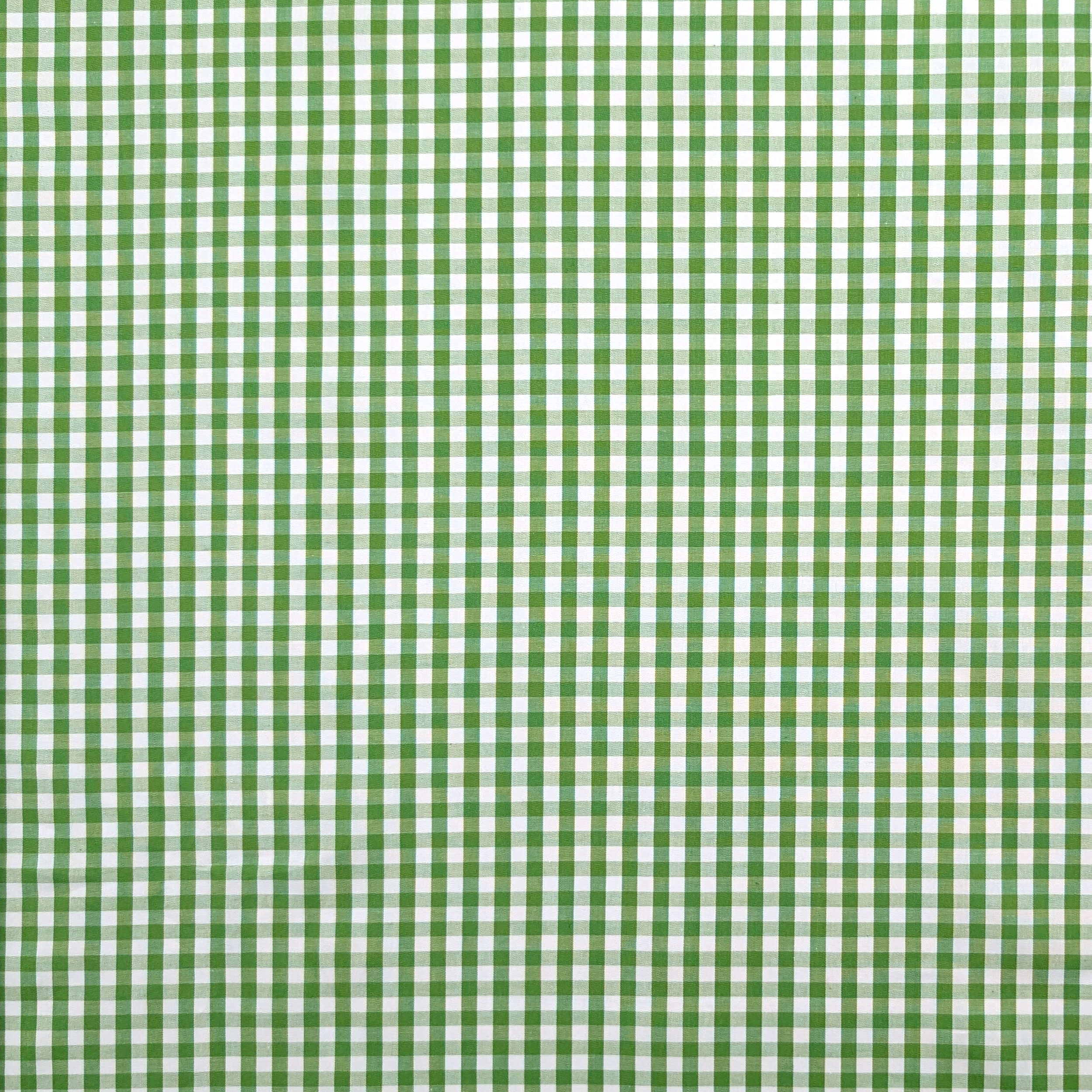 Cotone per Camiceria Quadretto Verde Image