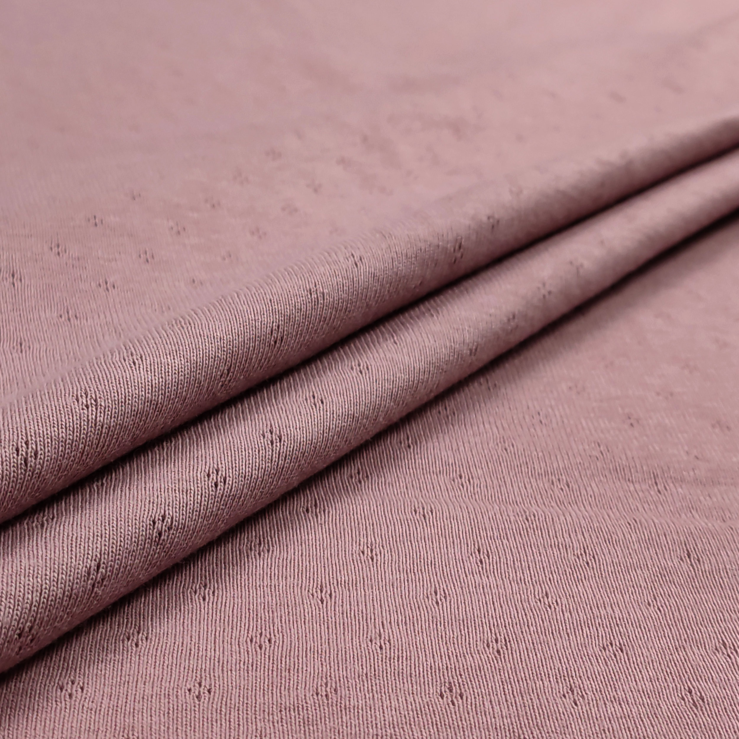 Jersey Cotone Fiori Traforati su Sfondo Rosa