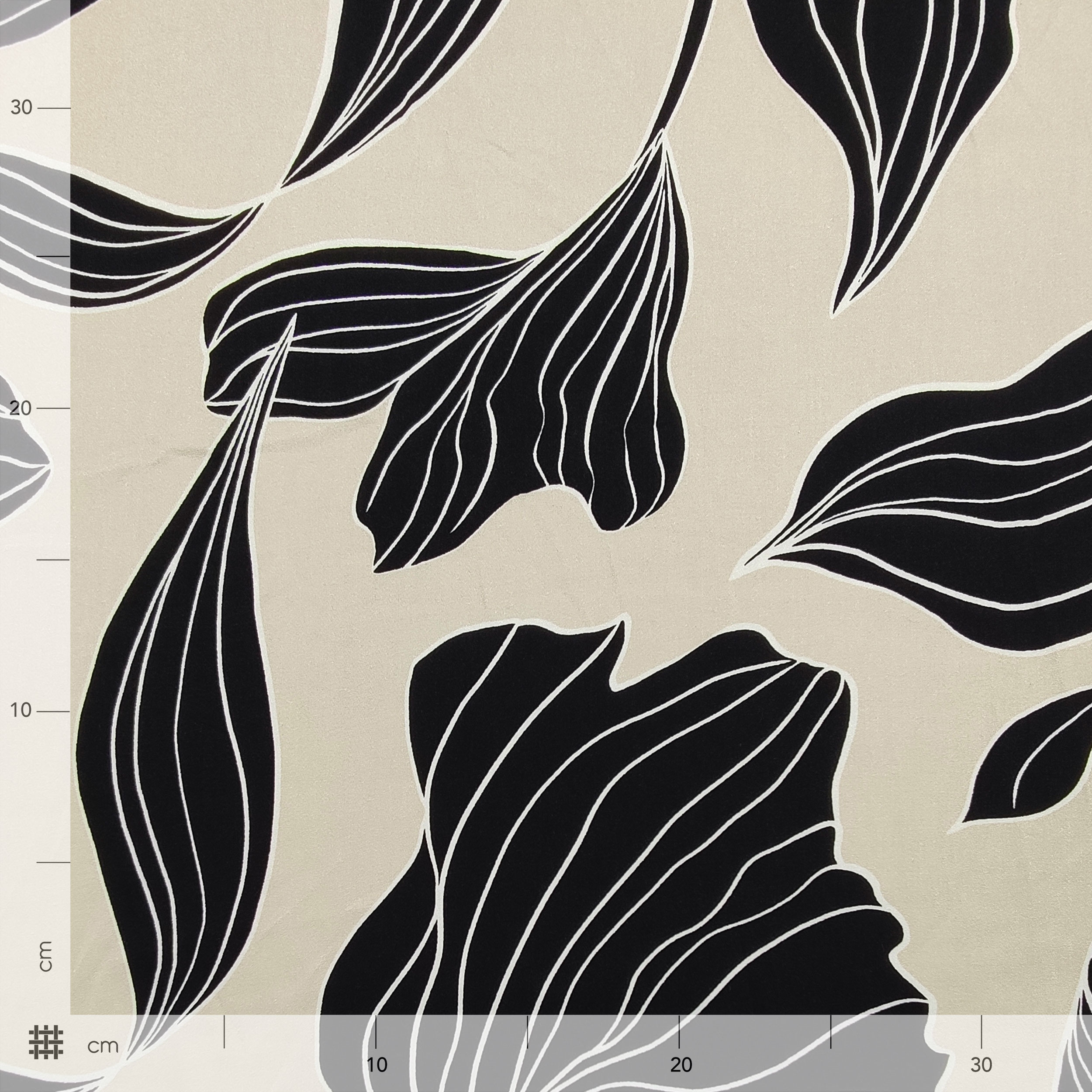 Viscosa Fantasia Floreale Sfondo Beige