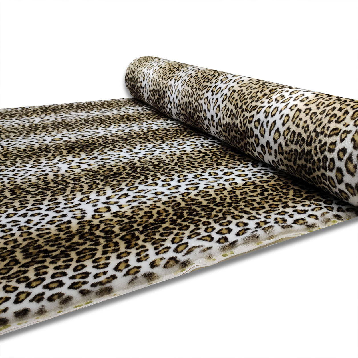 Pellliccia finta tessuto leopardo morbida
