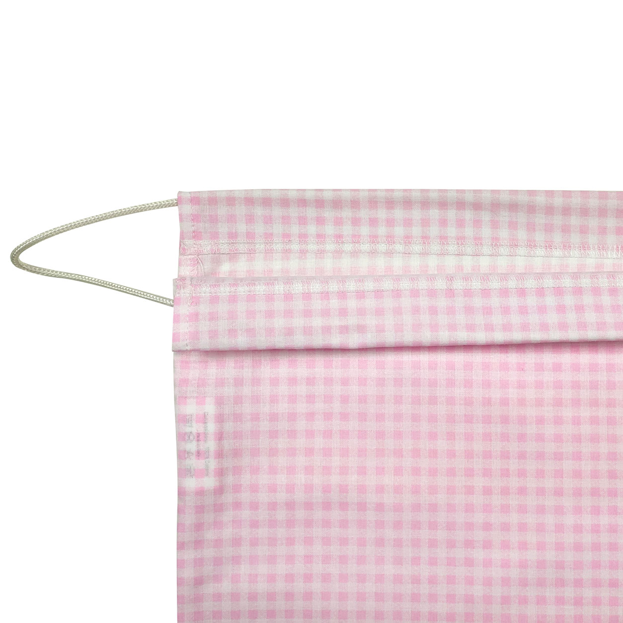 sacchetto piccolo per asilo fantasia quadretti rosa