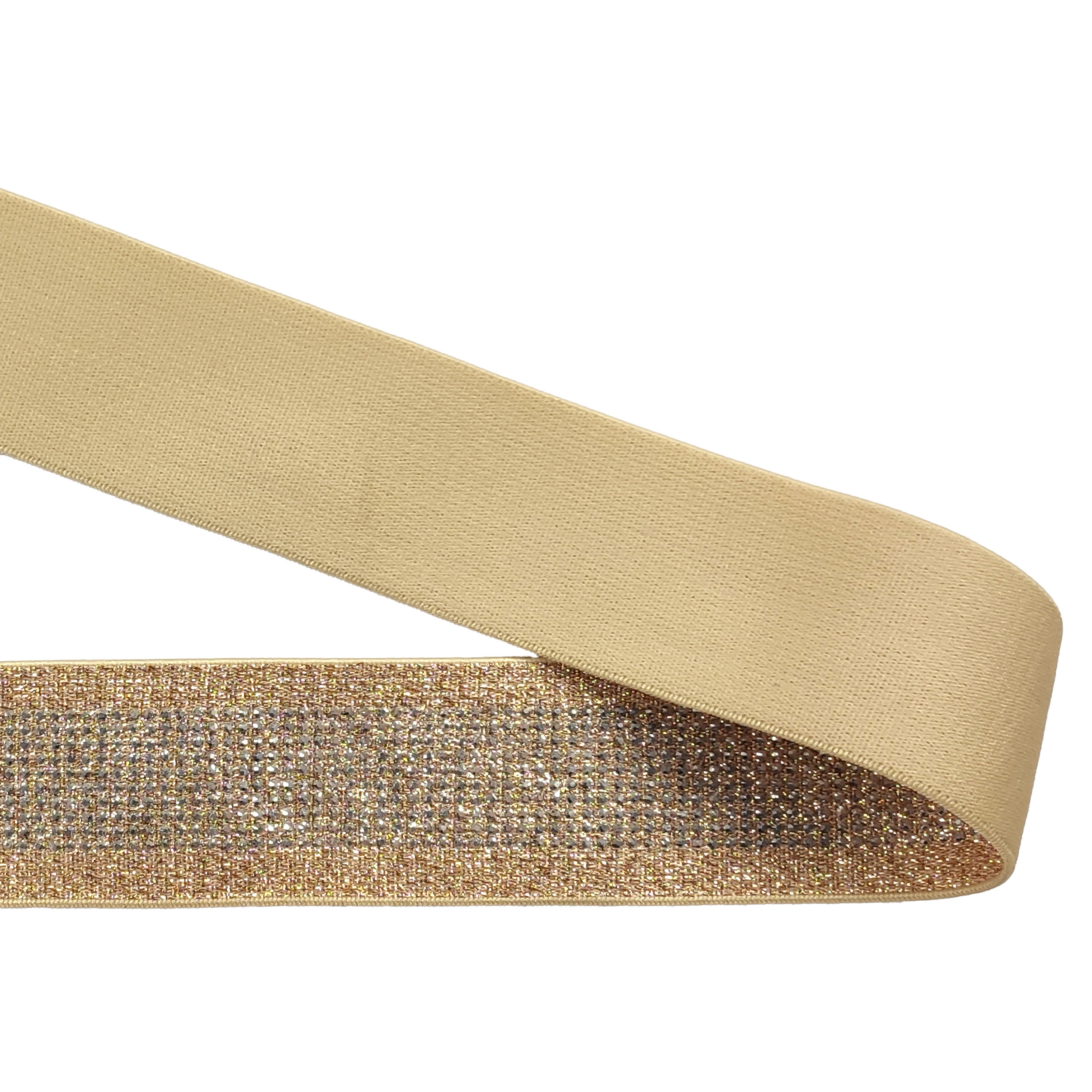 Elastico Oro con Strass Lurex