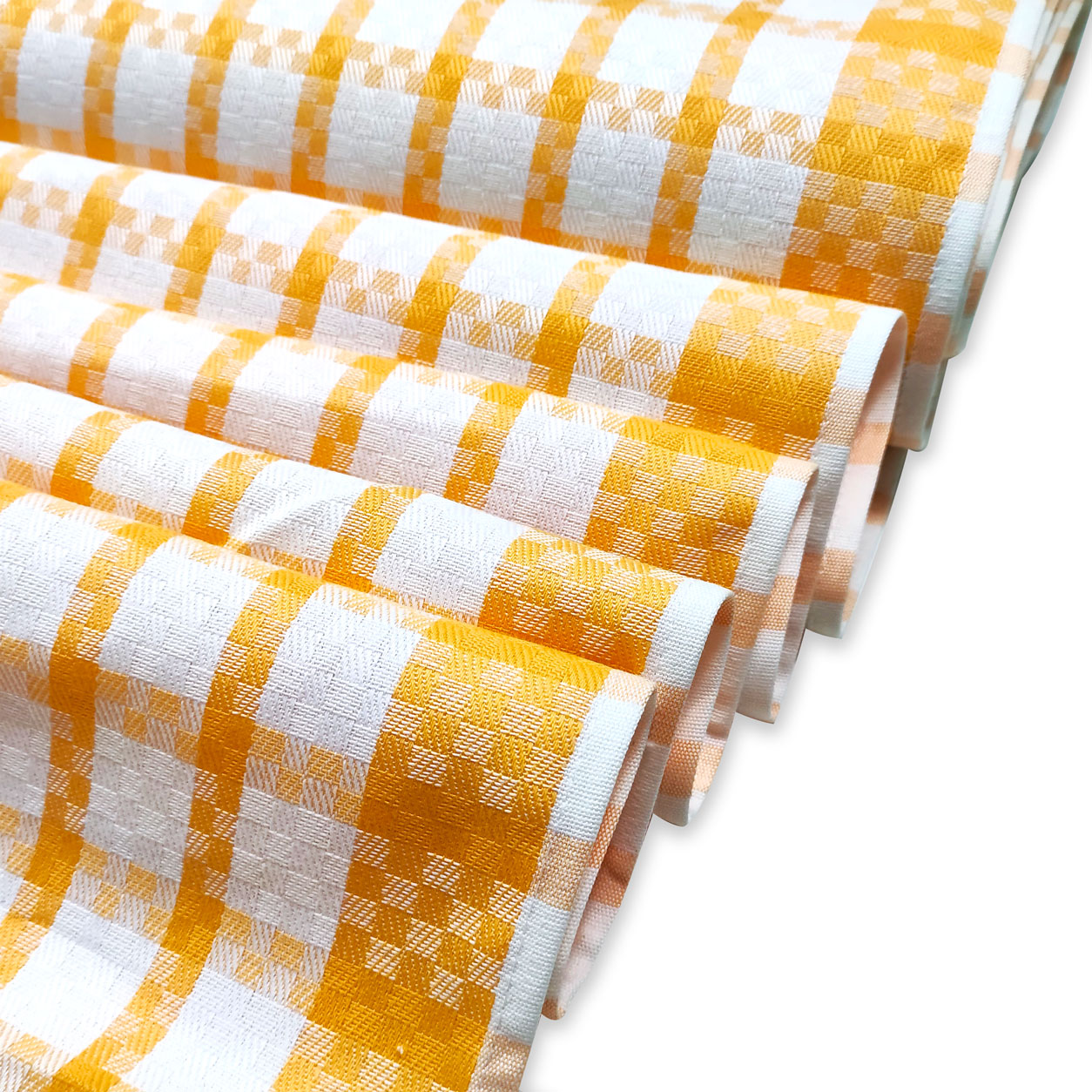 ZOLLNER 5 Strofinacci, 60% Cotone E 40% Lino, 45x65 Cm, Bianco E Giallo - Foto 8