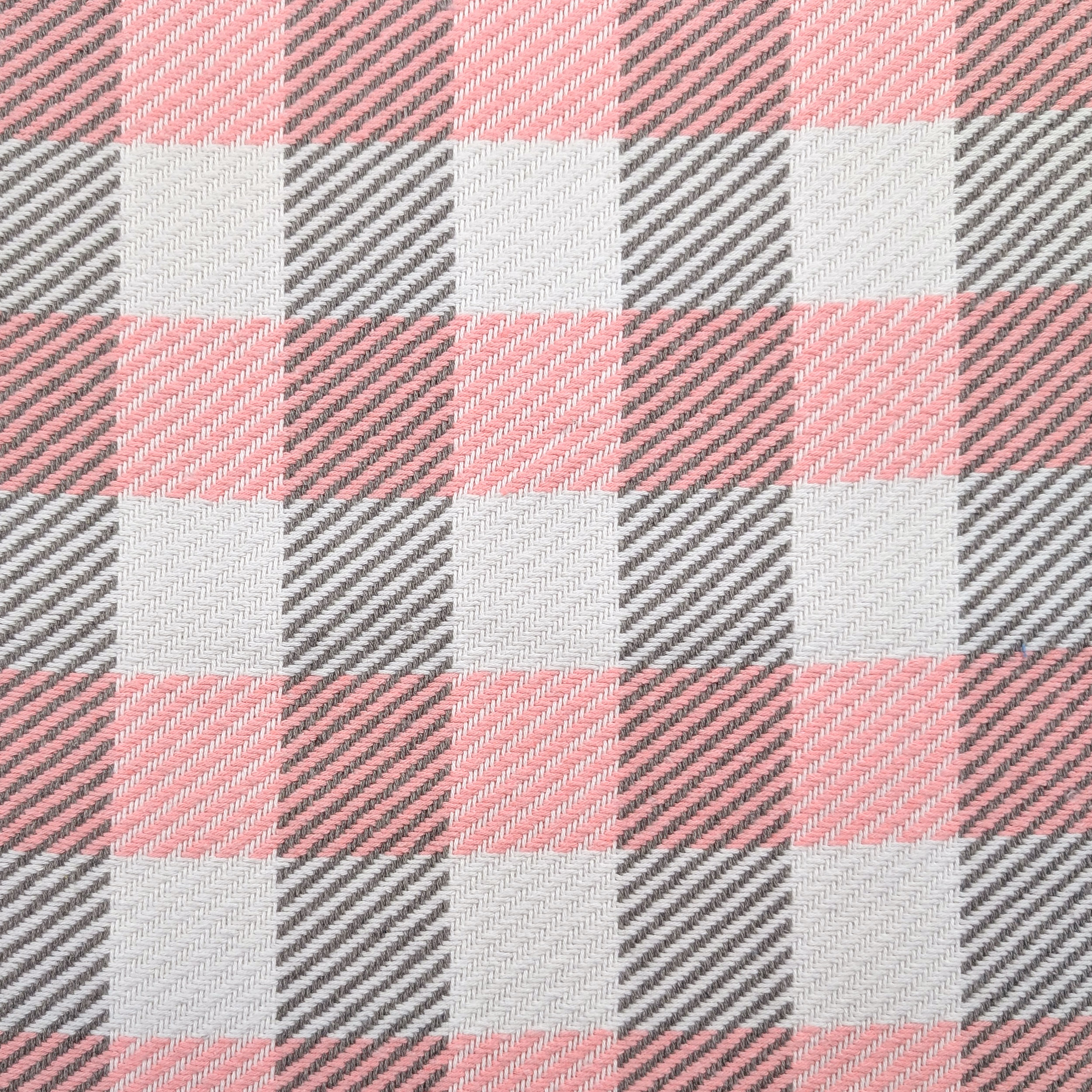 Cappotto Cotone Quadri Rosa e Grigio Image