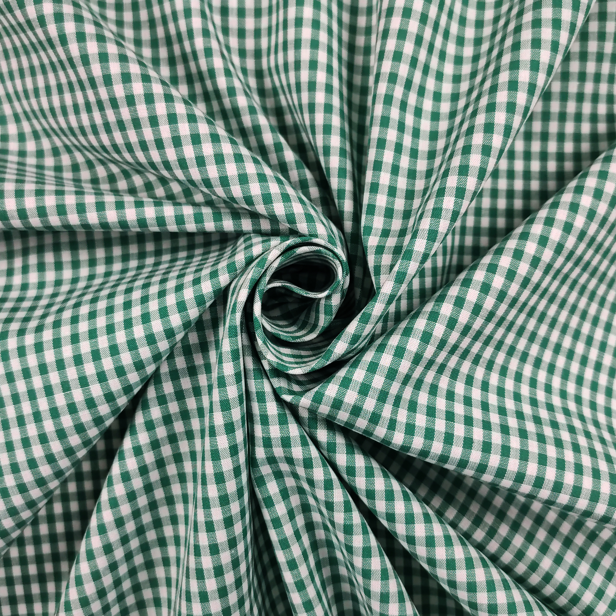 Cotone online quadretto tinto in filo verde