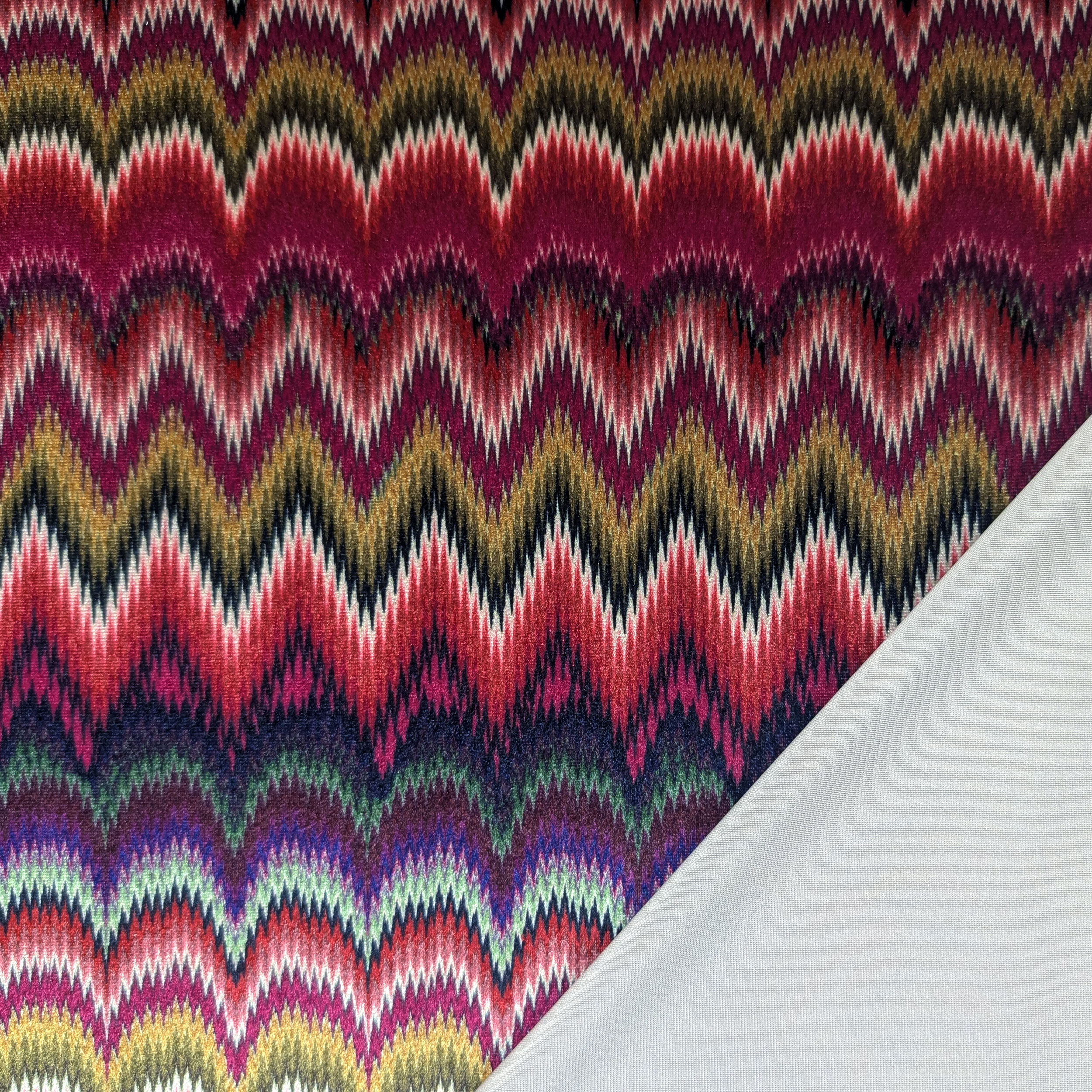 Vellutina Setata Moda Zig Zag Multicolor Image