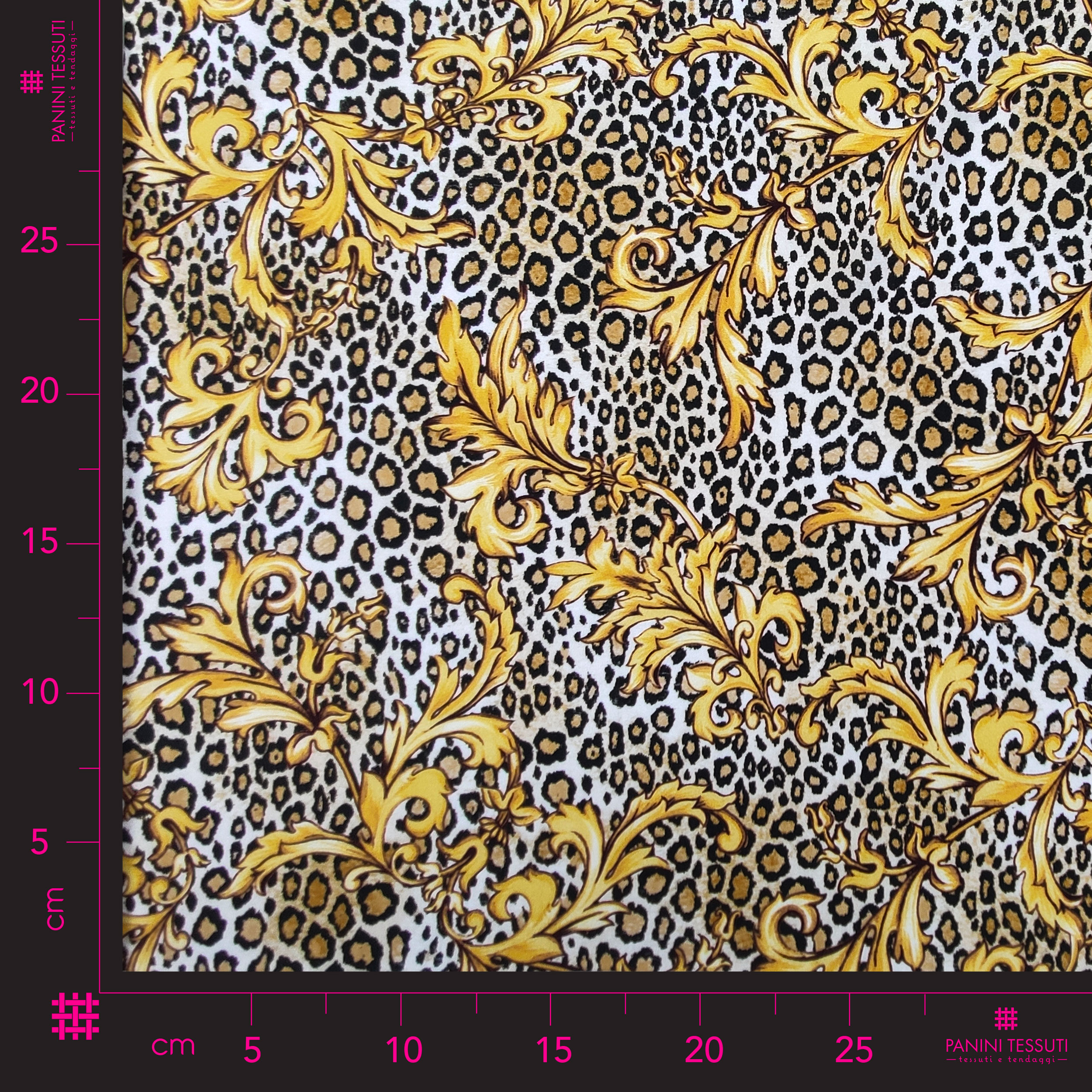 tessuto fibra naturale fantasia leopardata alta moda