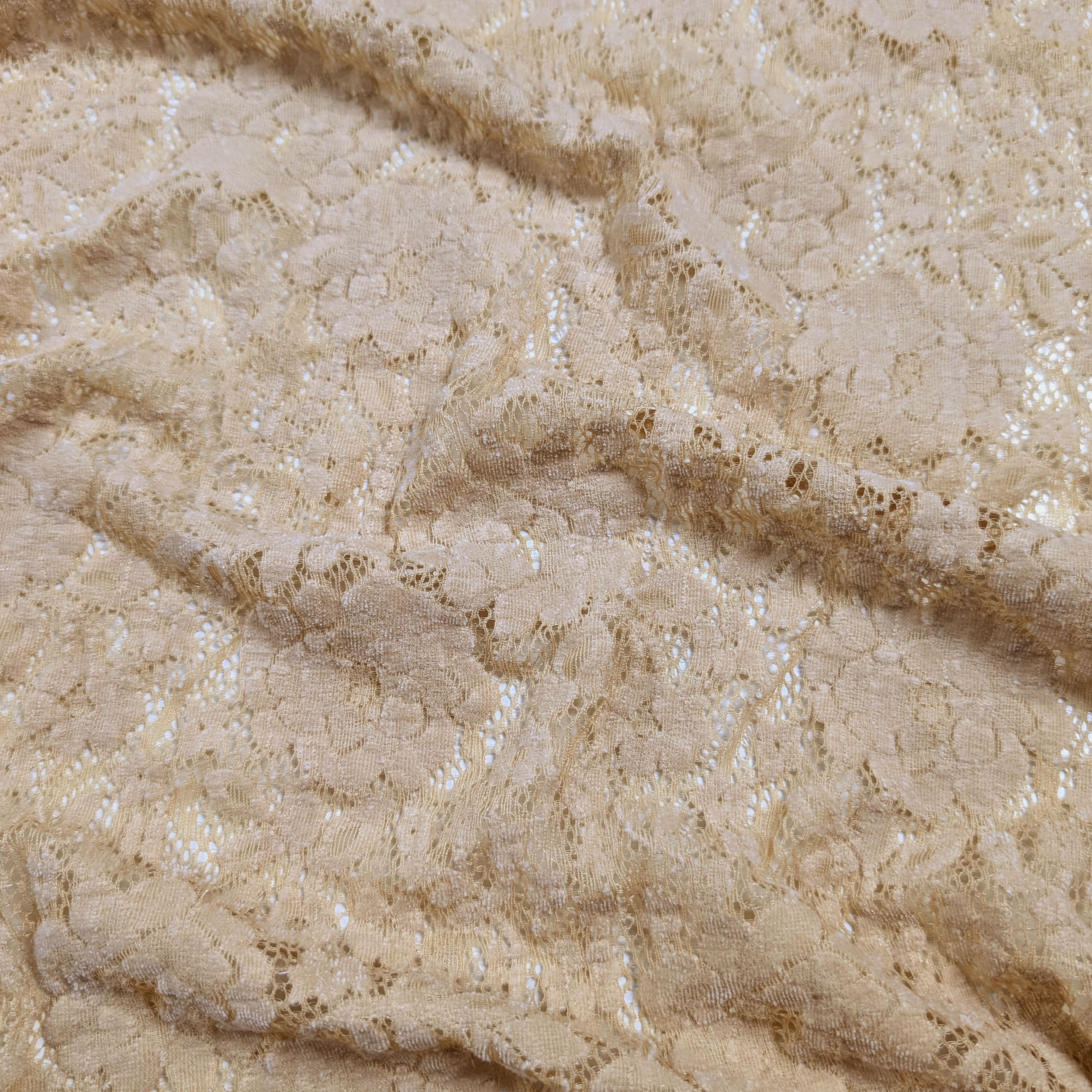 Pizzo Inserto Rose Velluto Beige Image