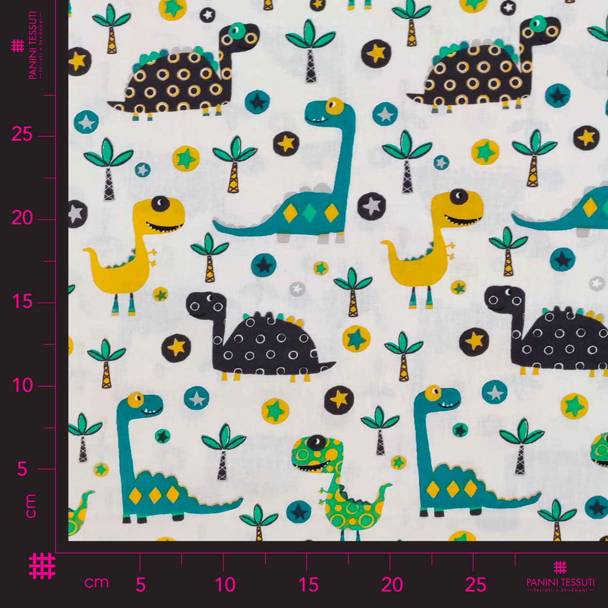 Cotone leggero fantasia dinosauri