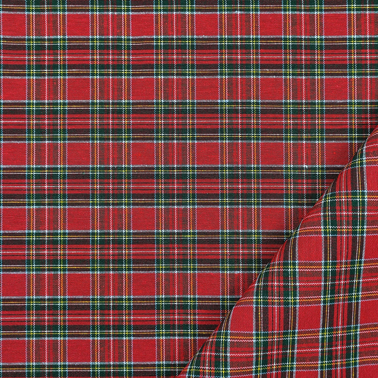 Tessuto in Tartan scozzese rosso con quadretti piccoli (2)