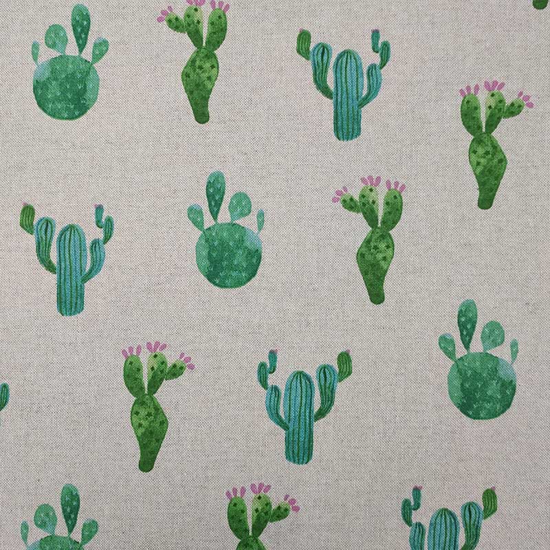 Tessuto di cotone cactus acquerello