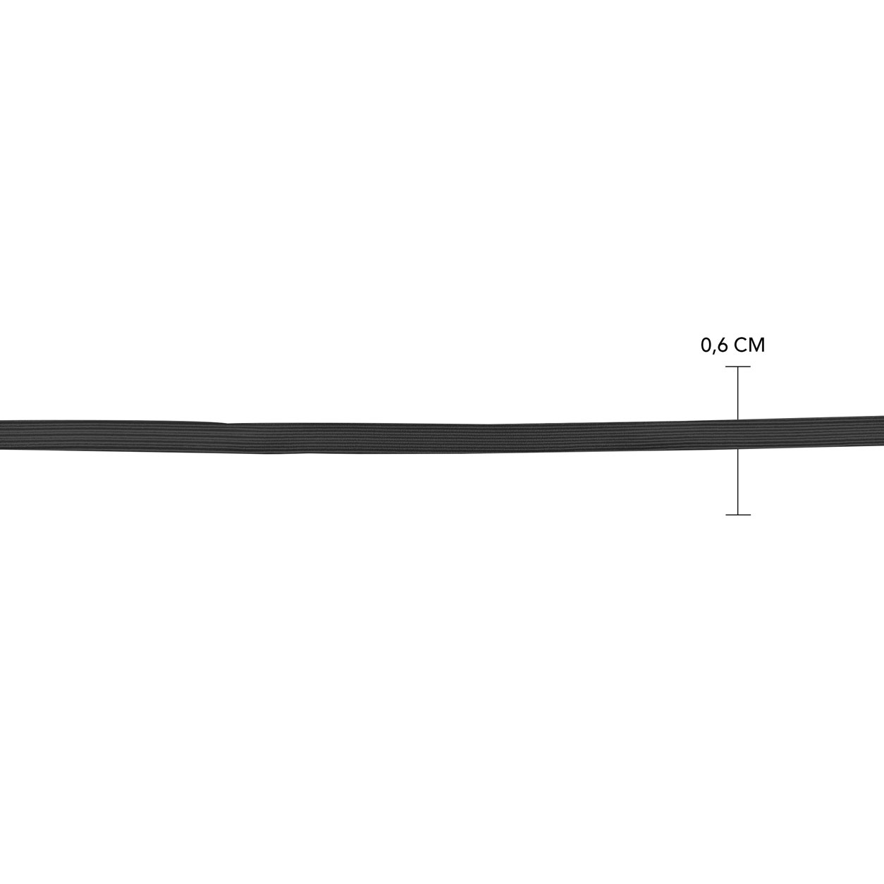 elastico nero 0,6 cm