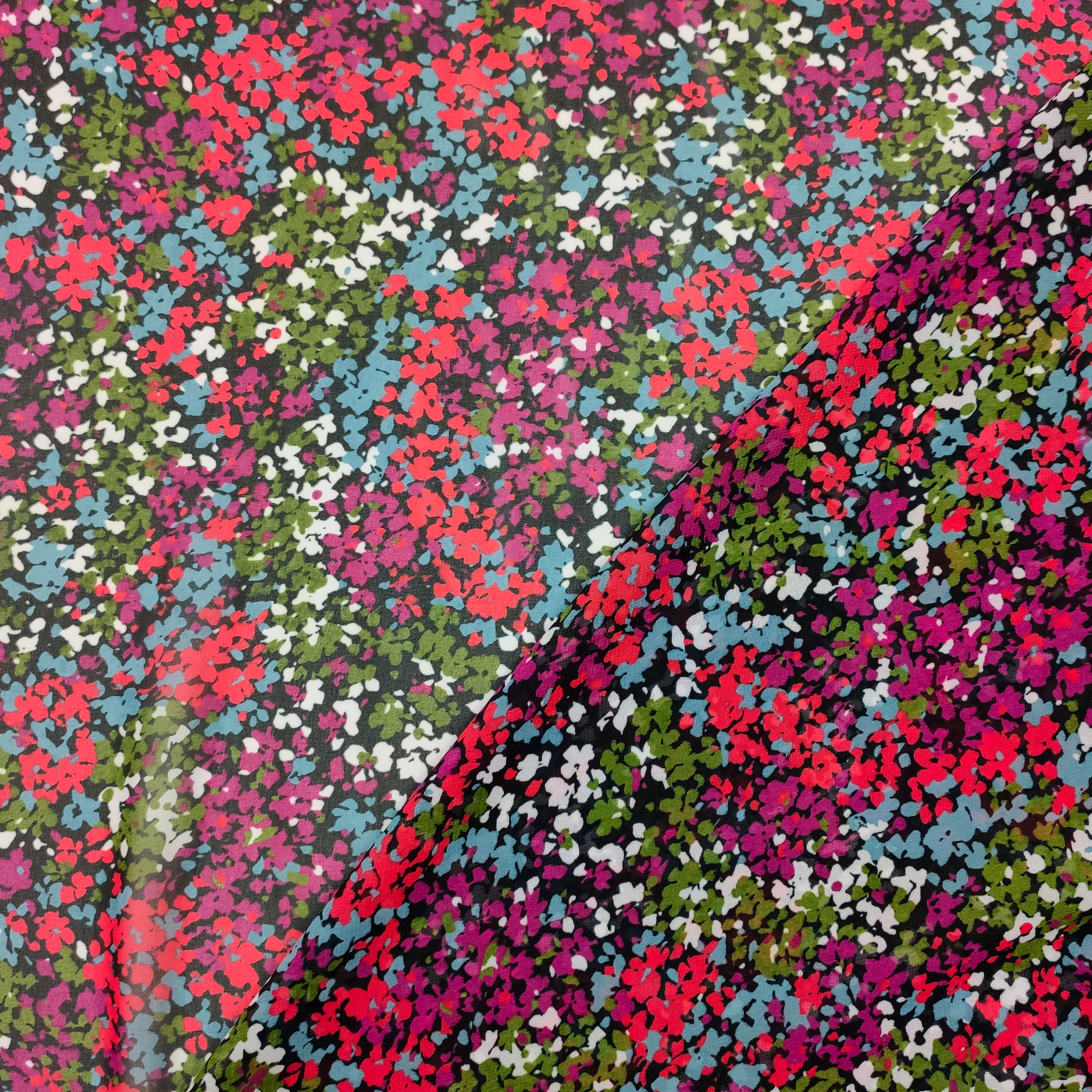 tessuto sintetico mini fiori colorati