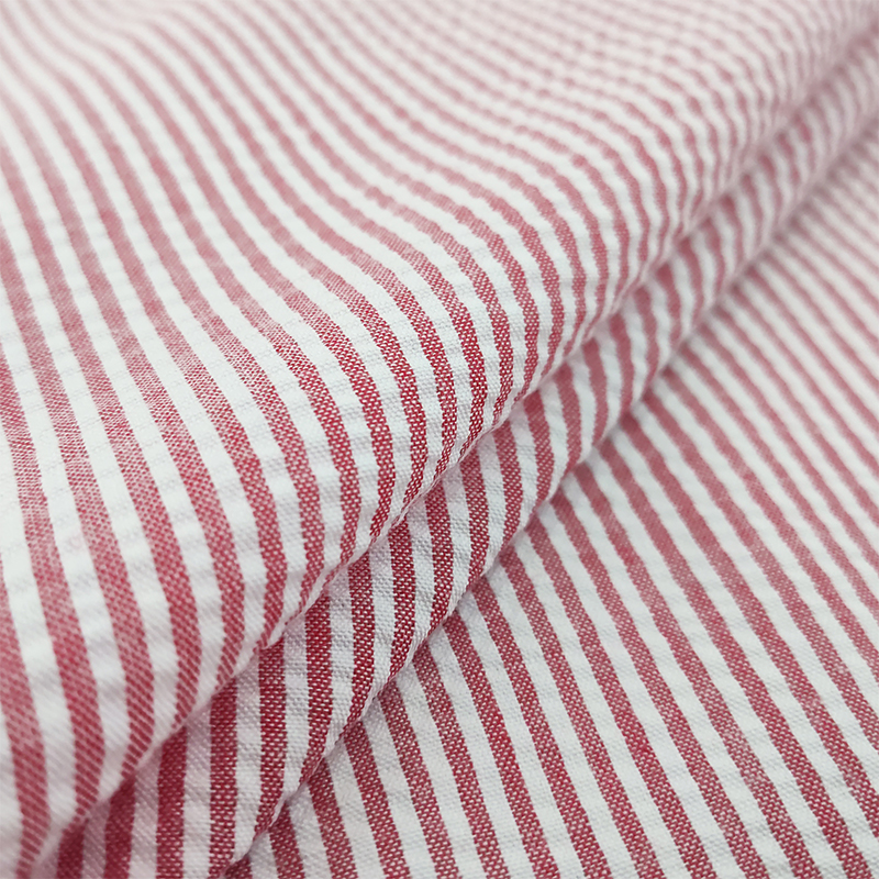 Tessuto Di Cotone Per Bambini A Metraggio - Strisce Zig-Zag Bianche E Rosse, 145g/m², Larghezza 150cm