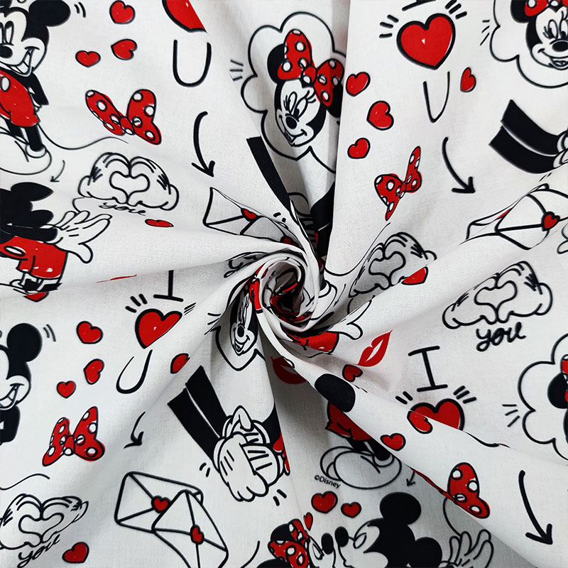 tessuto di cotone per fodere mickey minnie