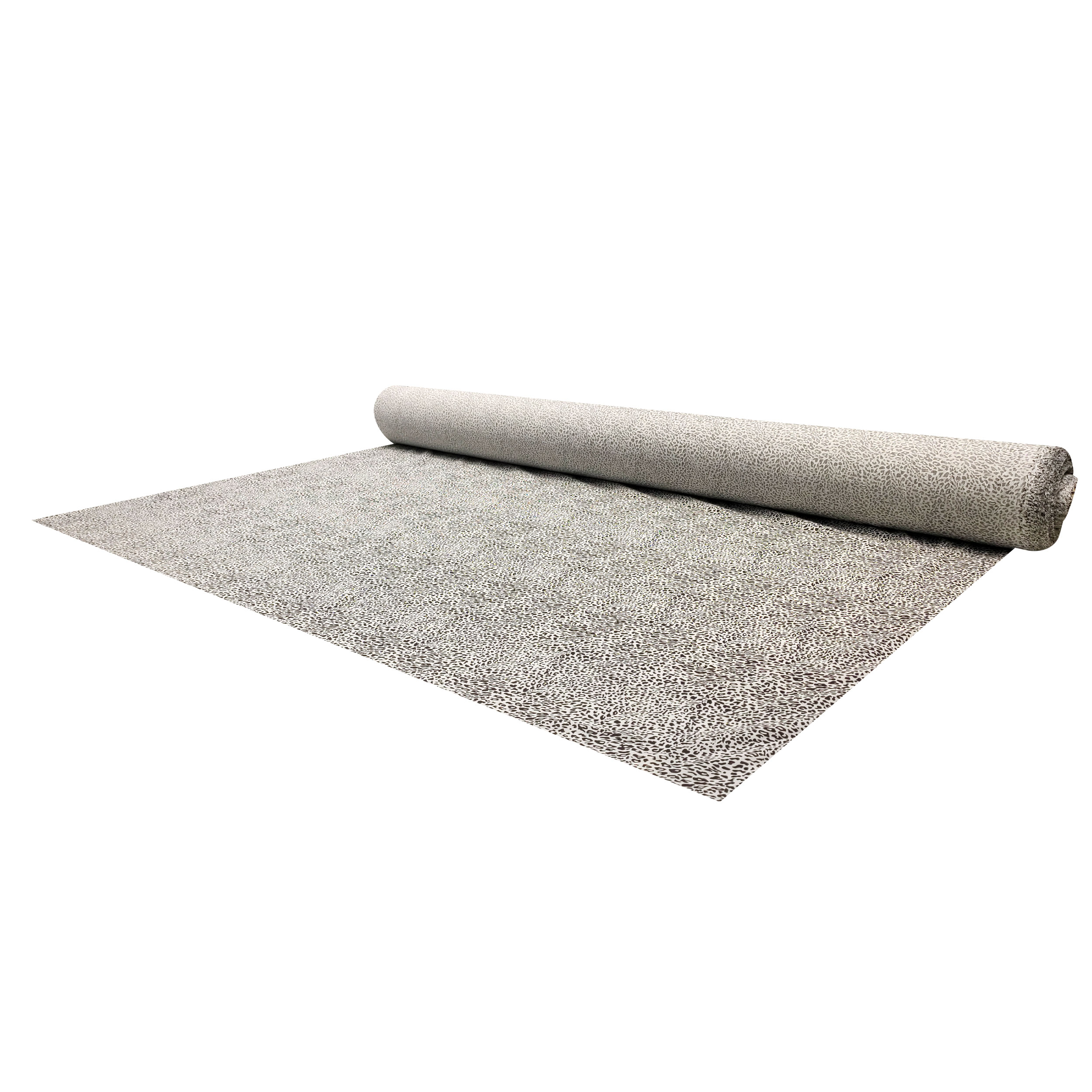 Tessuto Cotone Fantasia Leopardata Bianco e Nero