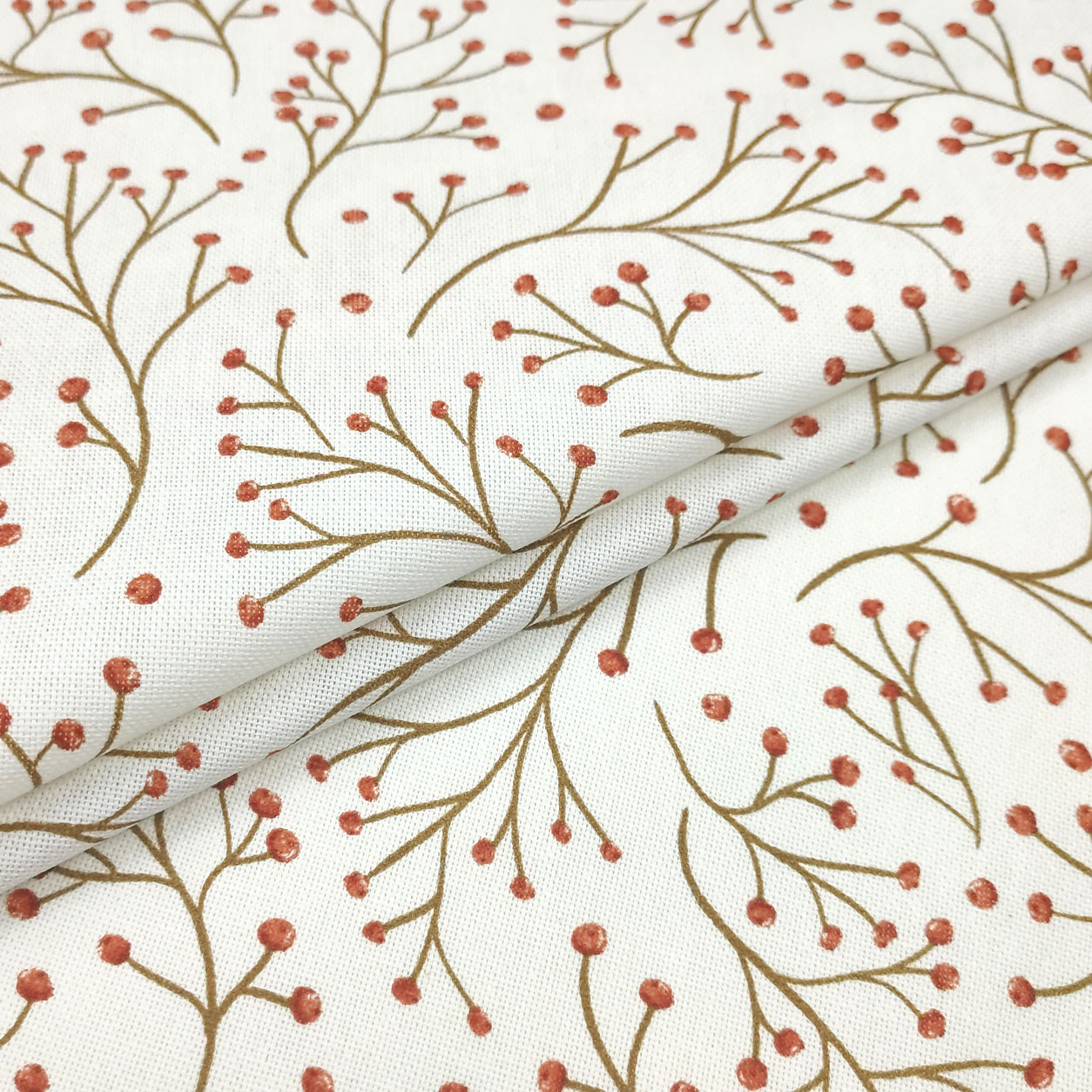 Tutto Per Il Cucito, Tessuto Di Cotone EQP Pieces Of Time Merry Berry Frosted Pink Tessuto Rosa Con Foglie E Bacche - Foto 8